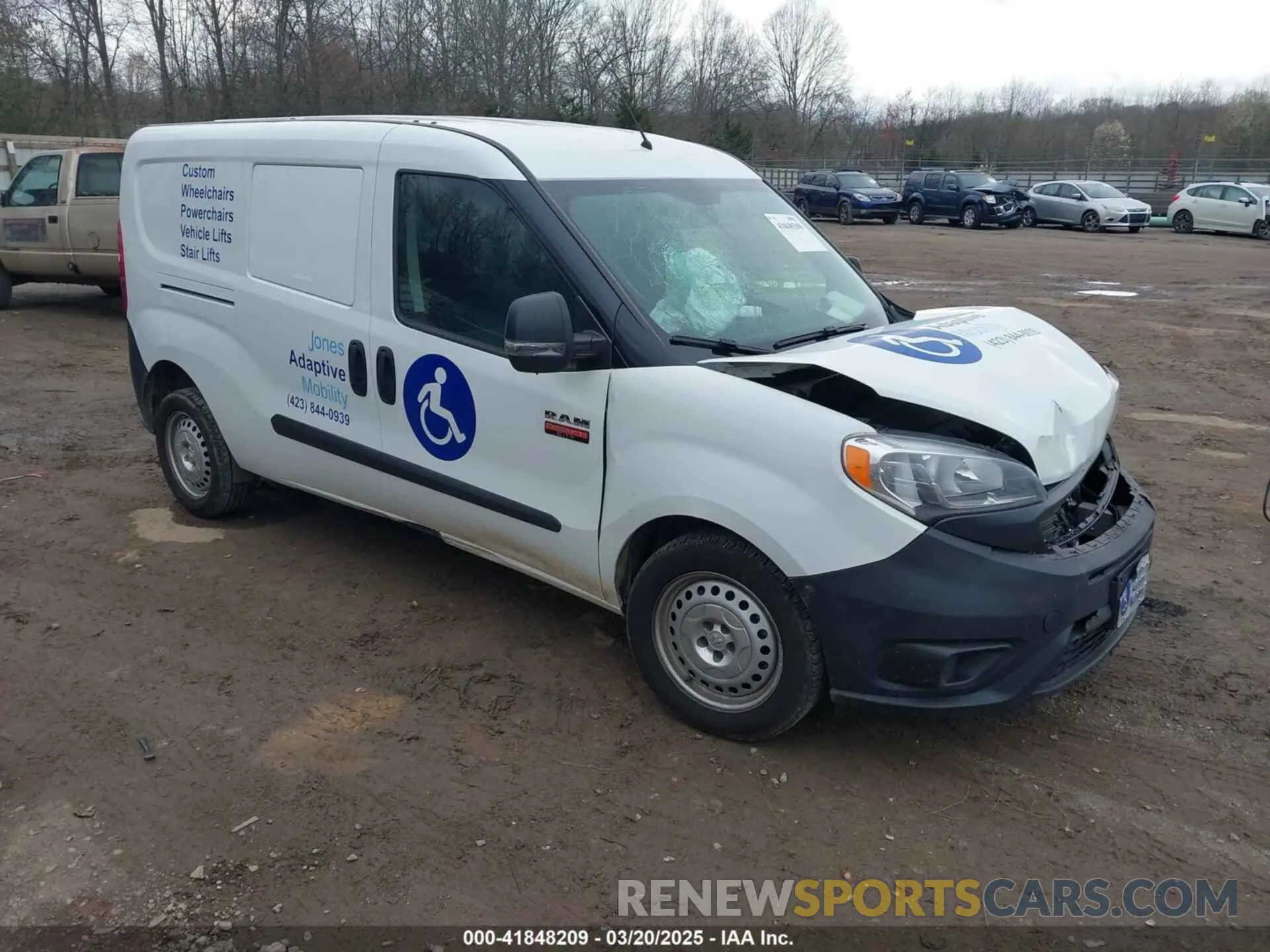 1 fotografías del automóvil dañado ZFBHRFAB6L6S17343 RAM PROMASTER CITY 2020