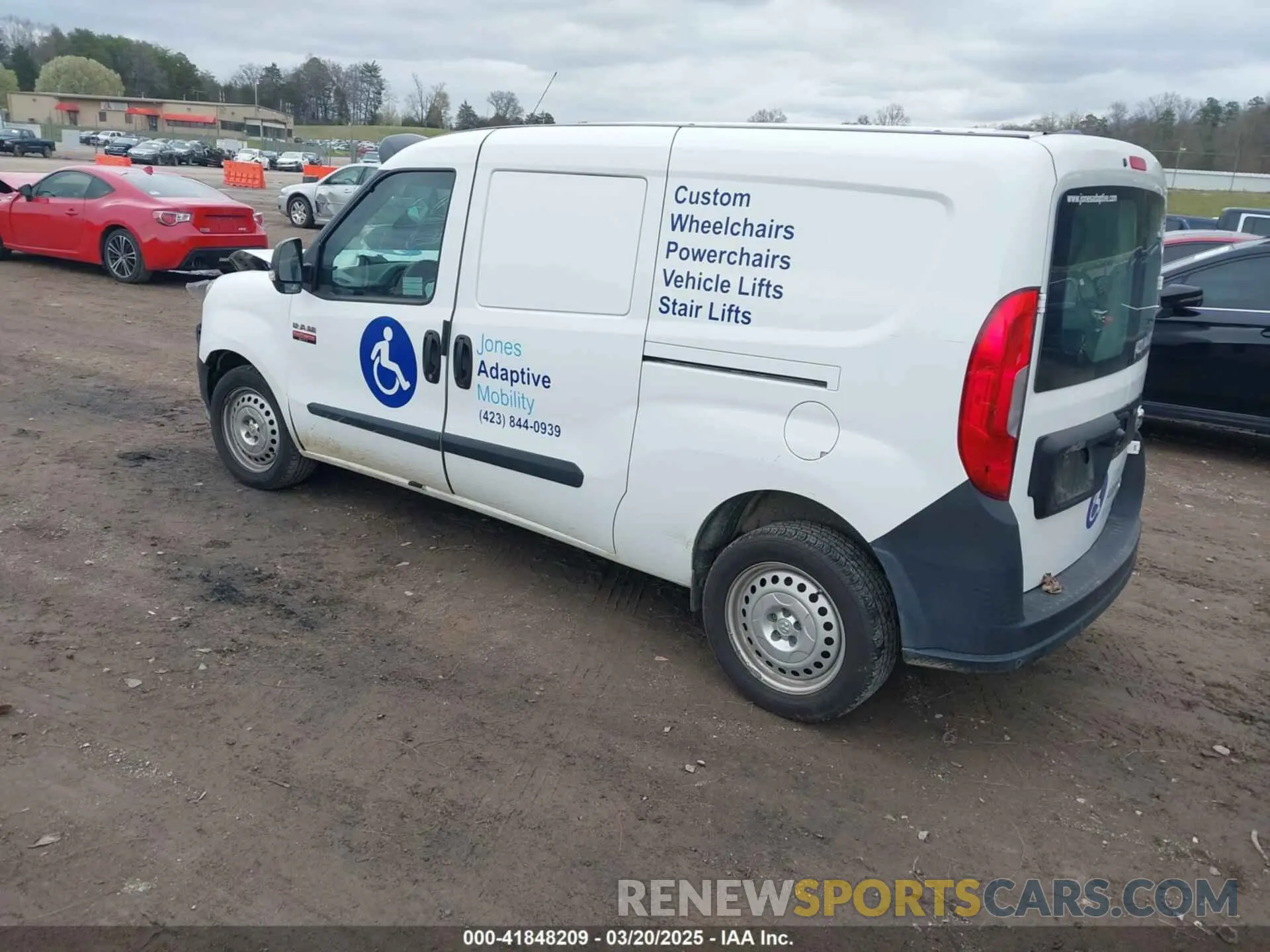 3 fotografías del automóvil dañado ZFBHRFAB6L6S17343 RAM PROMASTER CITY 2020