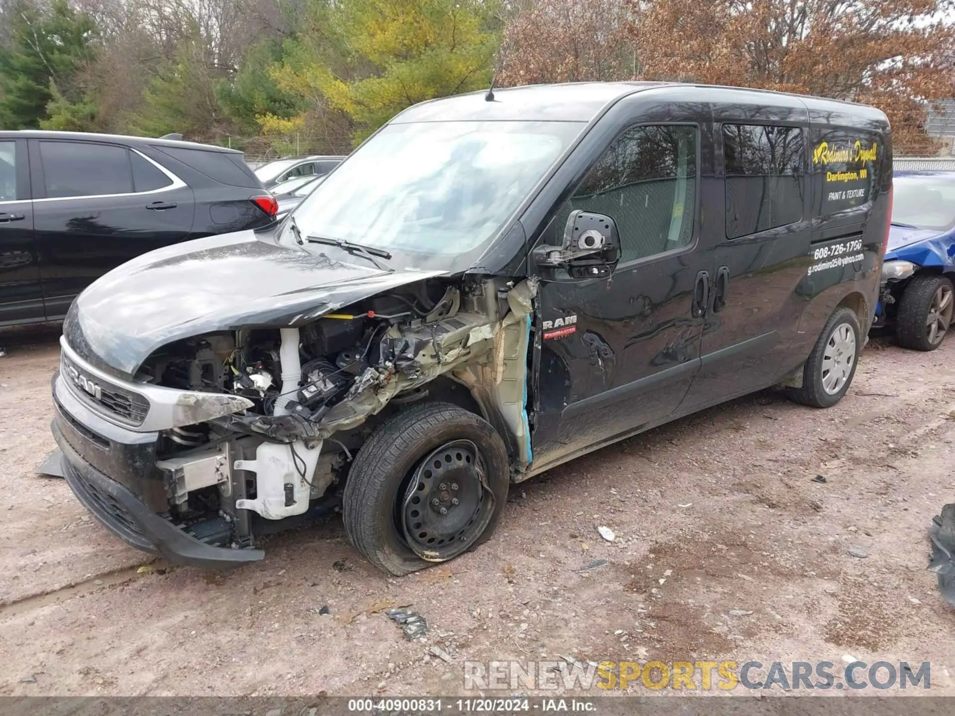 2 fotografías del automóvil dañado ZFBHRFBB0L6S21239 RAM PROMASTER CITY 2020