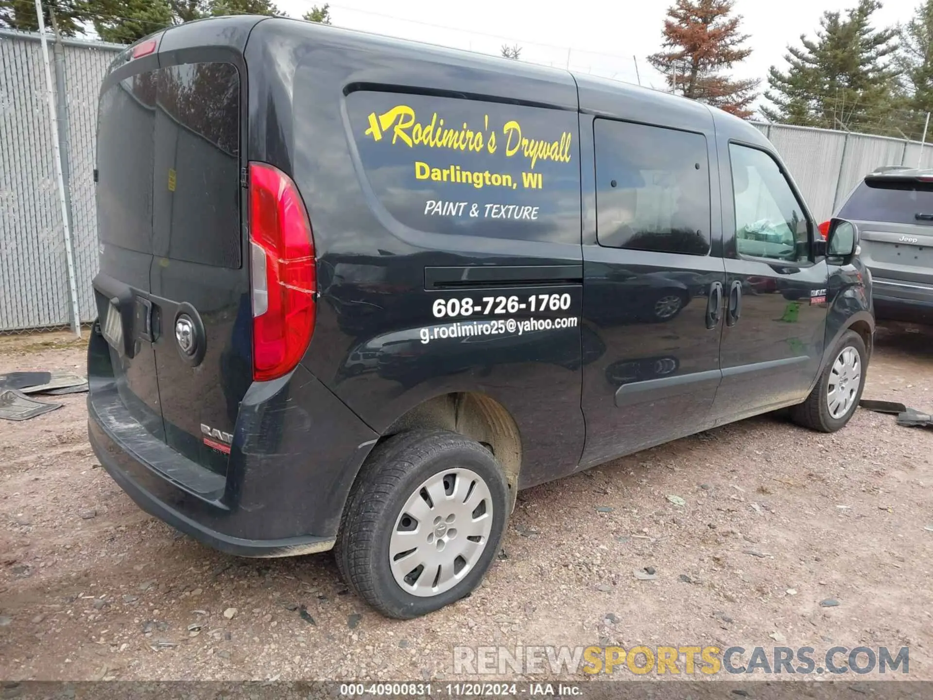 4 fotografías del automóvil dañado ZFBHRFBB0L6S21239 RAM PROMASTER CITY 2020