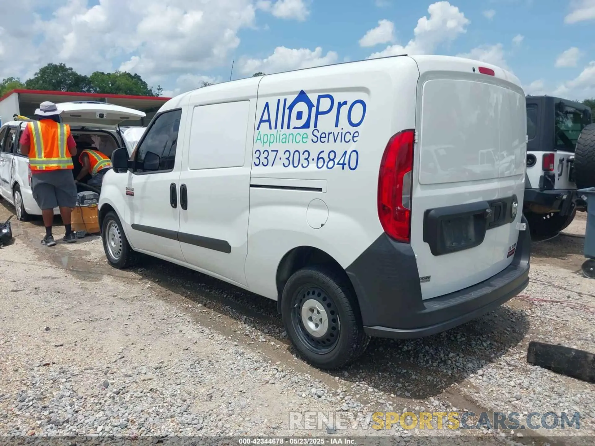 3 fotografías del automóvil dañado ZFBHRFABXM6U80386 RAM PROMASTER CITY 2021