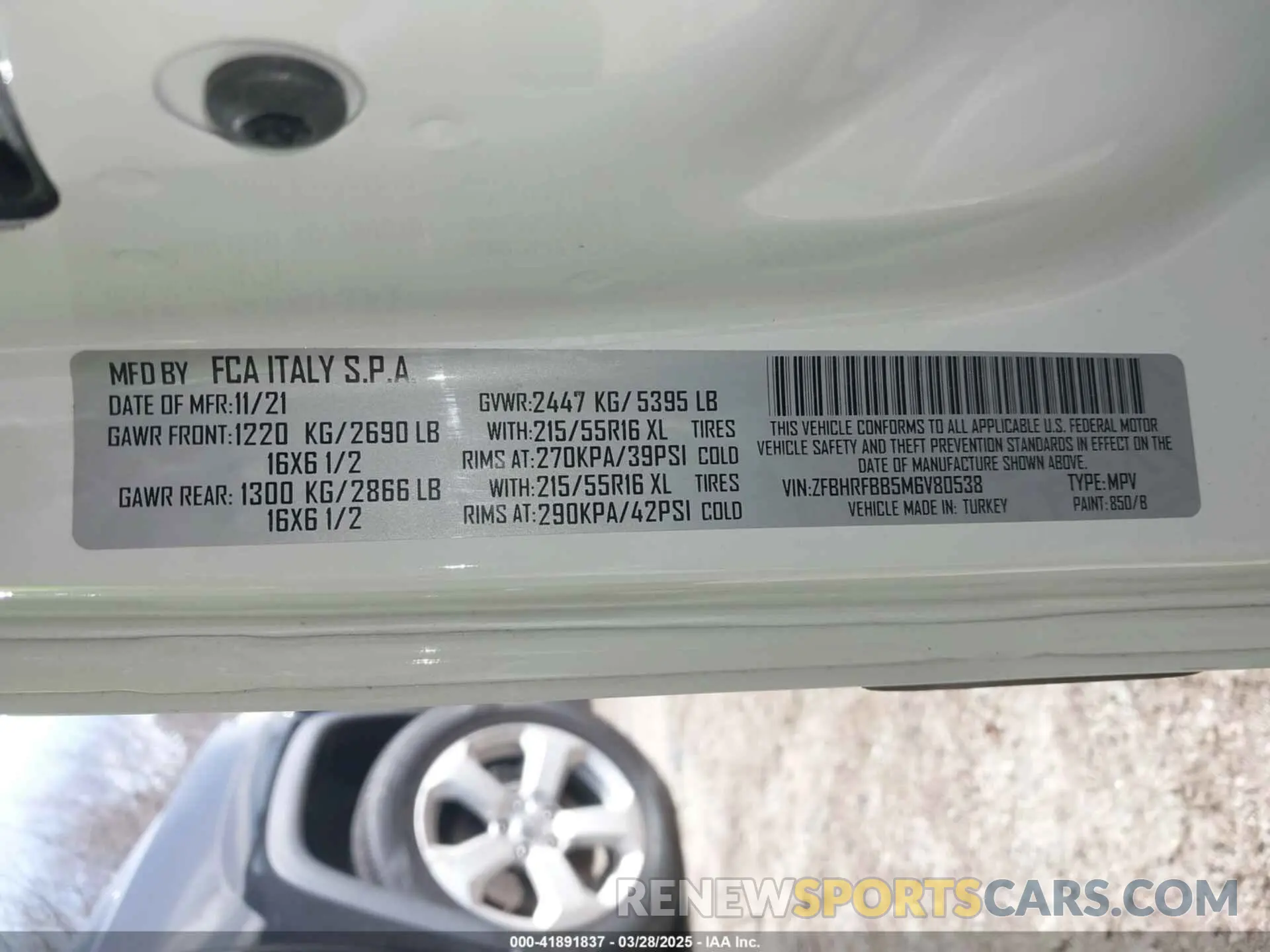 9 fotografías del automóvil dañado ZFBHRFBB5M6V80538 RAM PROMASTER CITY 2021