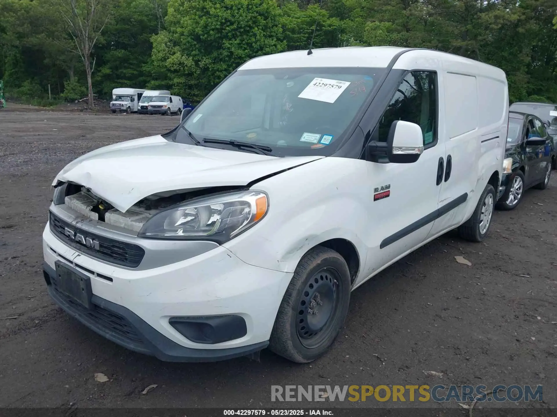 2 fotografías del automóvil dañado ZFBHRFBB6M6V75137 RAM PROMASTER CITY 2021