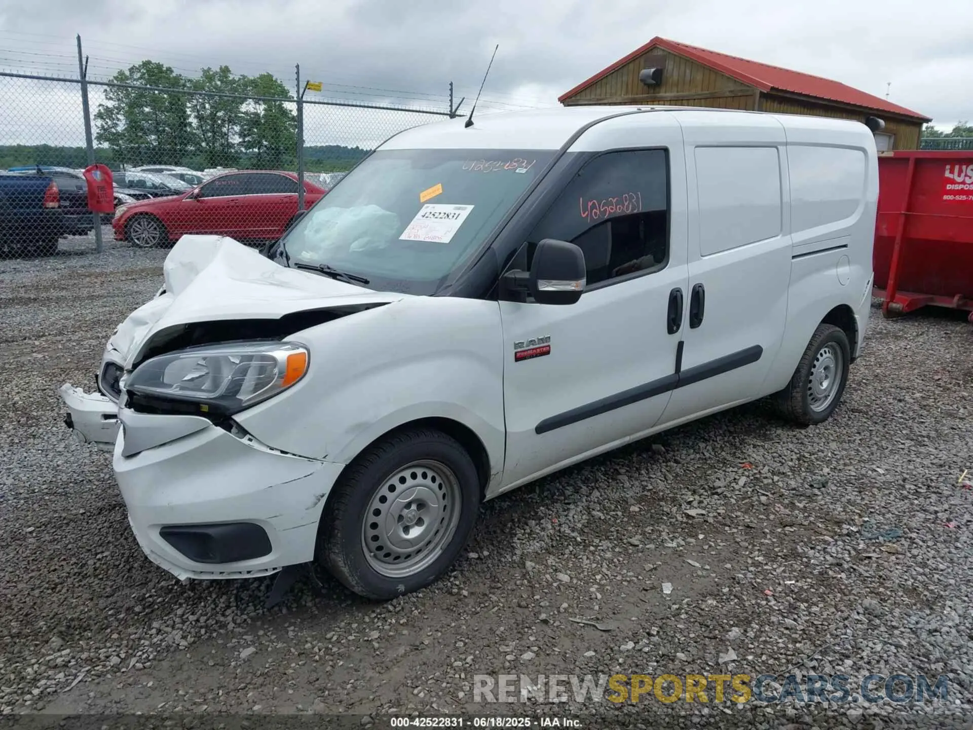 2 fotografías del automóvil dañado ZFBHRFAB6N6W82711 RAM PROMASTER CITY 2022
