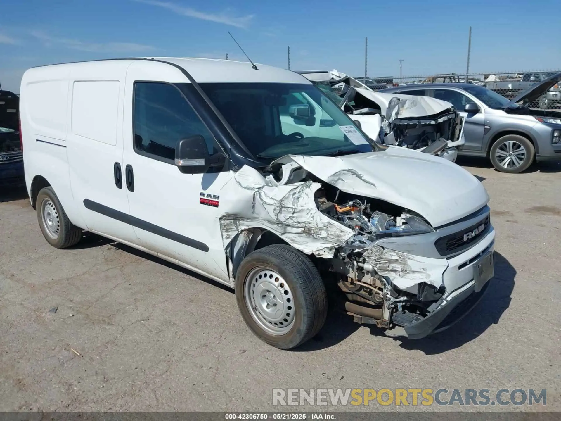 1 fotografías del automóvil dañado ZFBHRFAB7N6Y29442 RAM PROMASTER CITY 2022
