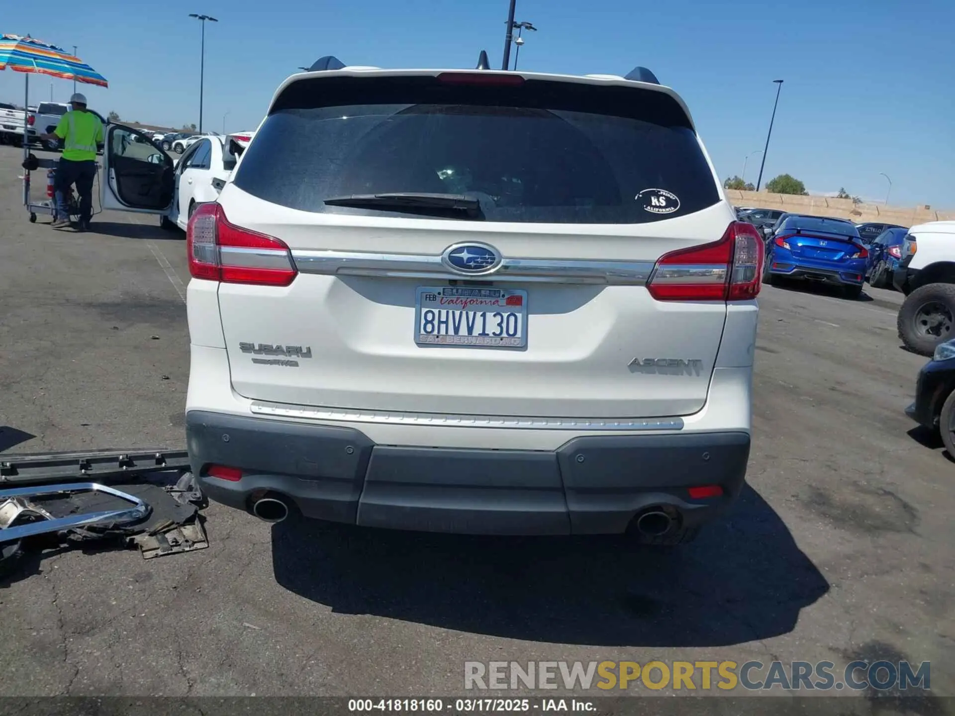 15 fotografías del automóvil dañado 4S4WMAFDXK3453733 SUBARU ASCENT 2019
