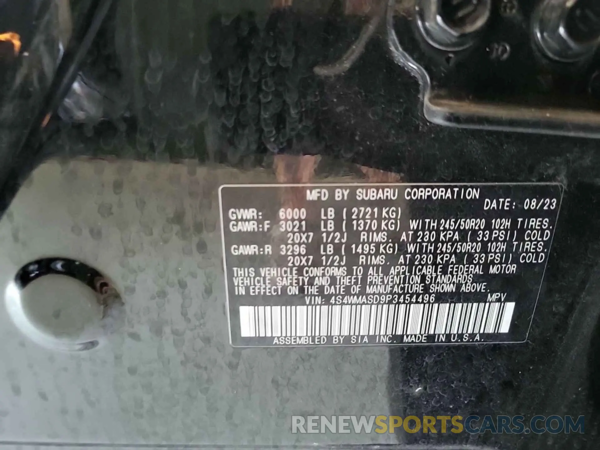 34 fotografías del automóvil dañado 4S4WMASD9P3454496 SUBARU ASCENT 2023