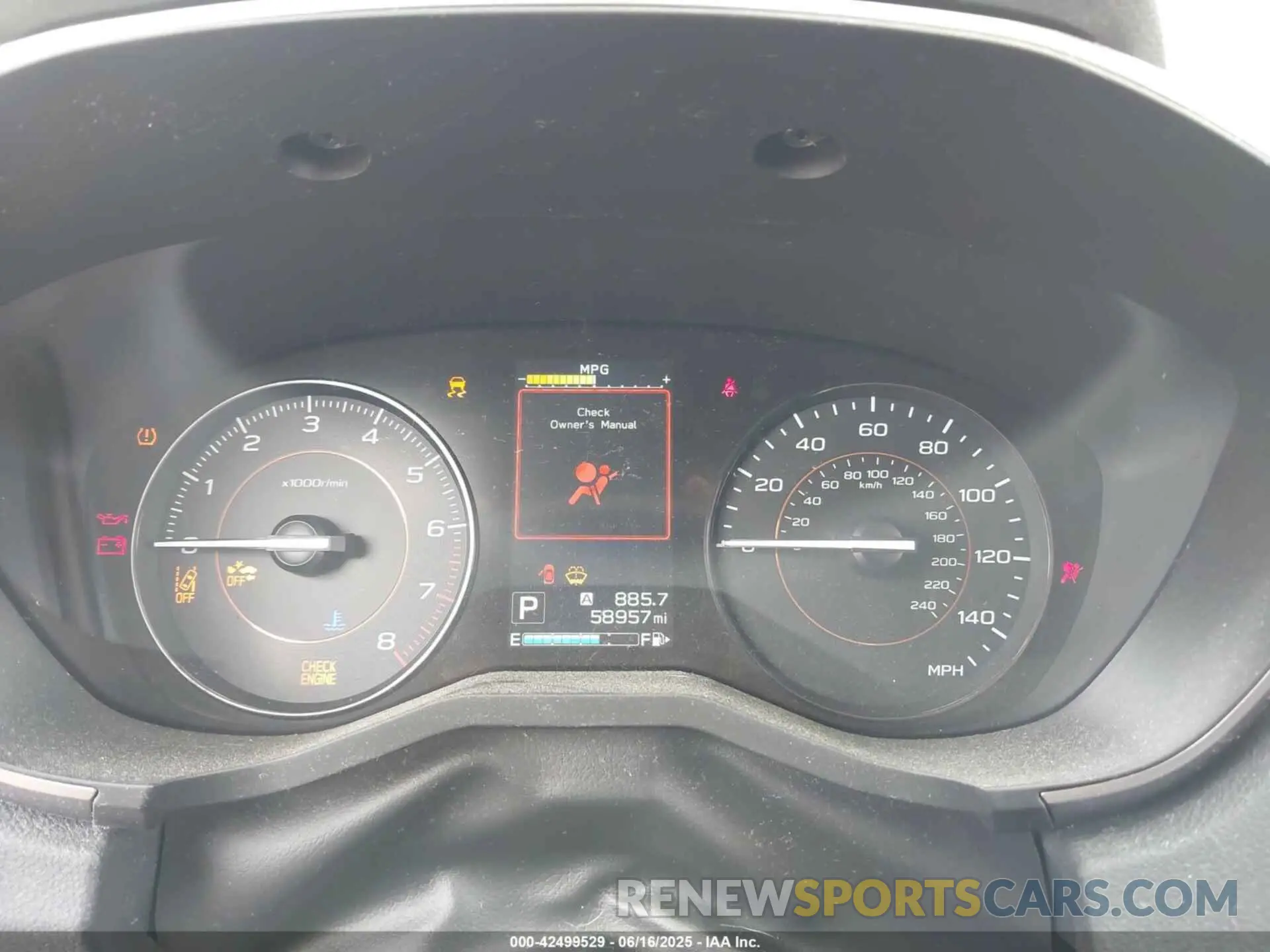 7 fotografías del automóvil dañado JF2GTAEC2K8371956 SUBARU CROSSTREK 2019