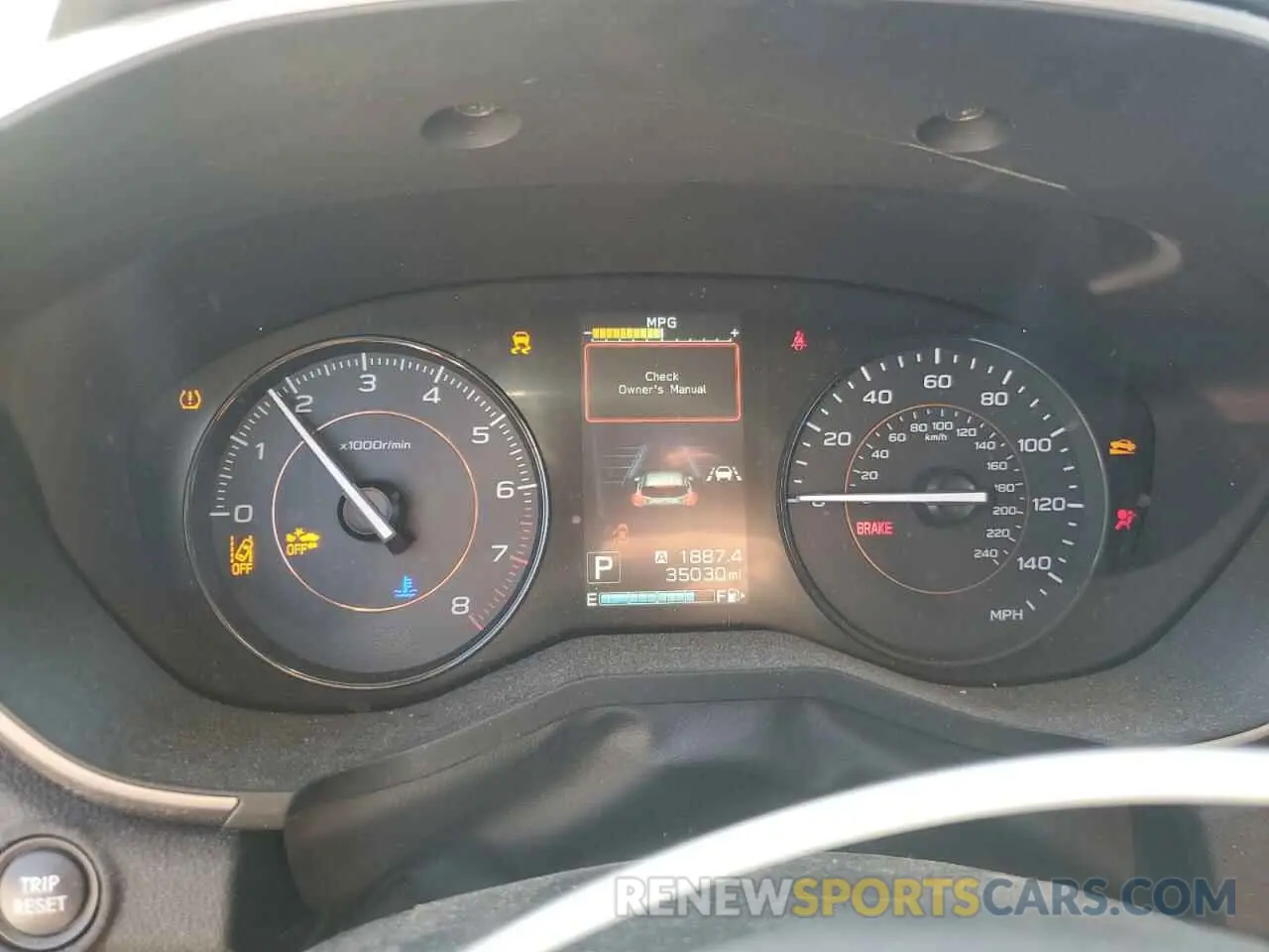 9 fotografías del automóvil dañado JF2GTAEC3K8321177 SUBARU CROSSTREK 2019