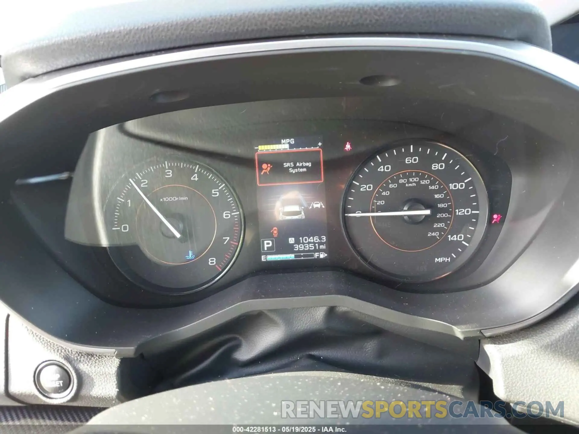 7 fotografías del automóvil dañado JF2GTAEC4KH241757 SUBARU CROSSTREK 2019