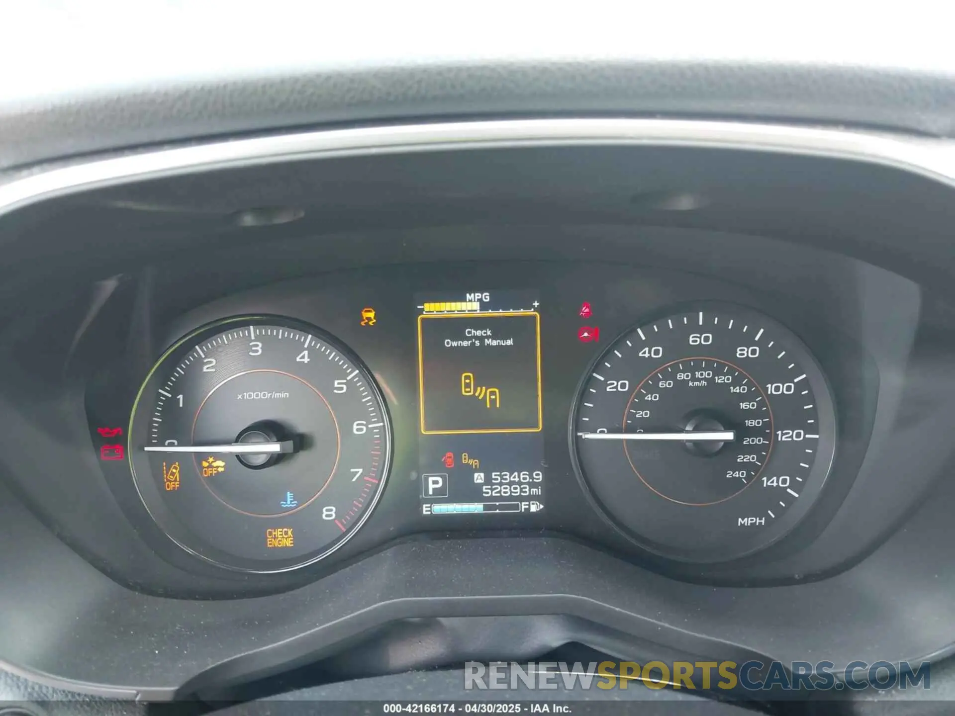 7 fotografías del automóvil dañado JF2GTAEC4KH307353 SUBARU CROSSTREK 2019