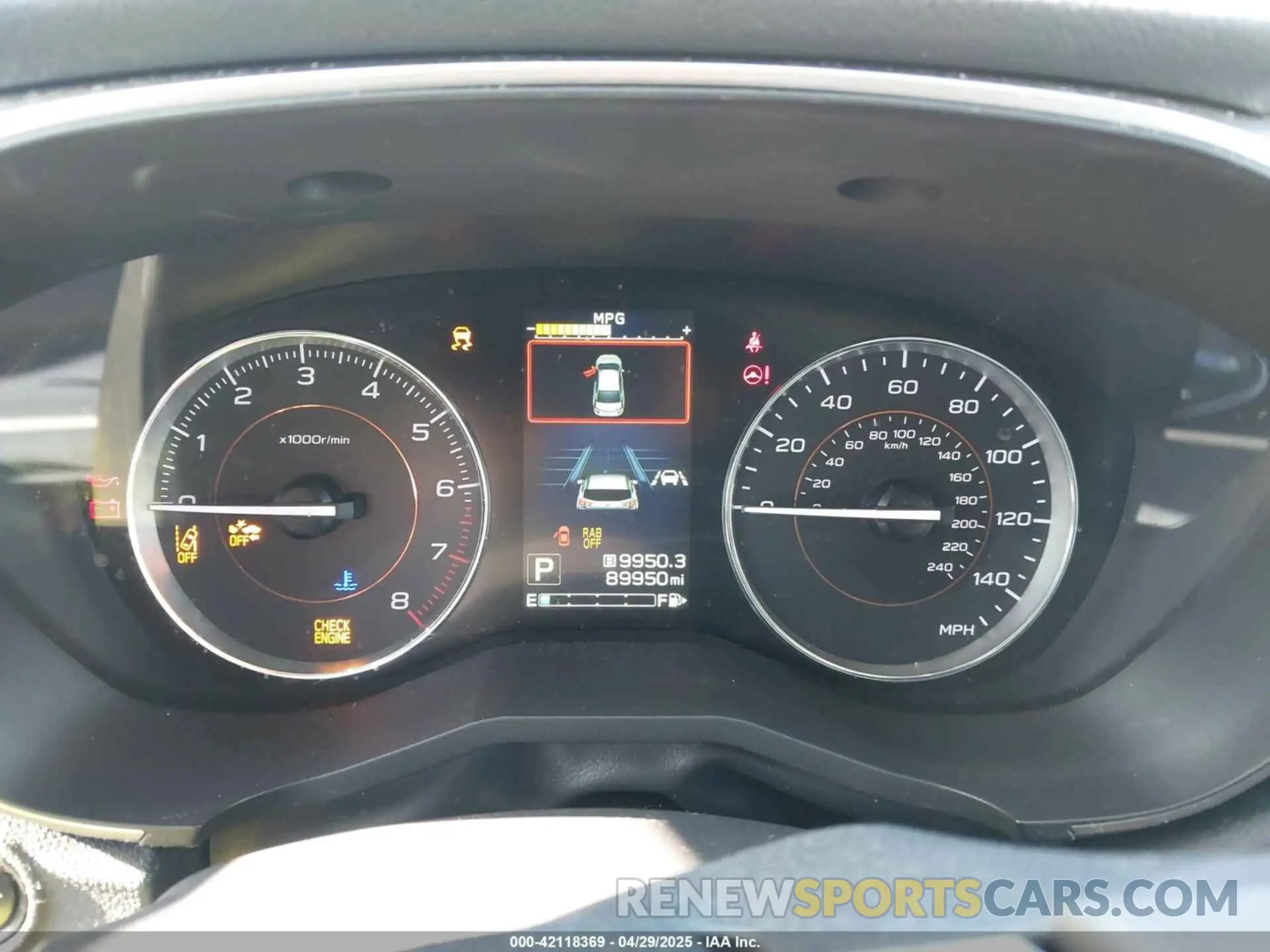 7 fotografías del automóvil dañado JF2GTAMC4KH345778 SUBARU CROSSTREK 2019