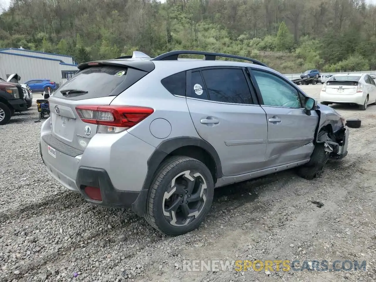 3 fotografías del automóvil dañado JF2GTHNC3M8365840 SUBARU CROSSTREK 2021