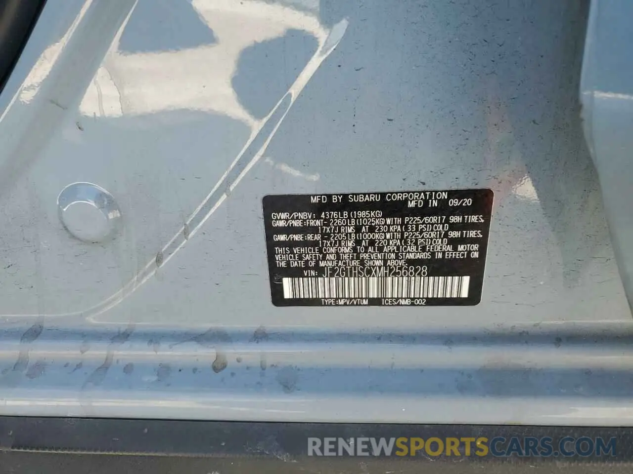 14 fotografías del automóvil dañado JF2GTHSCXMH256828 SUBARU CROSSTREK 2021