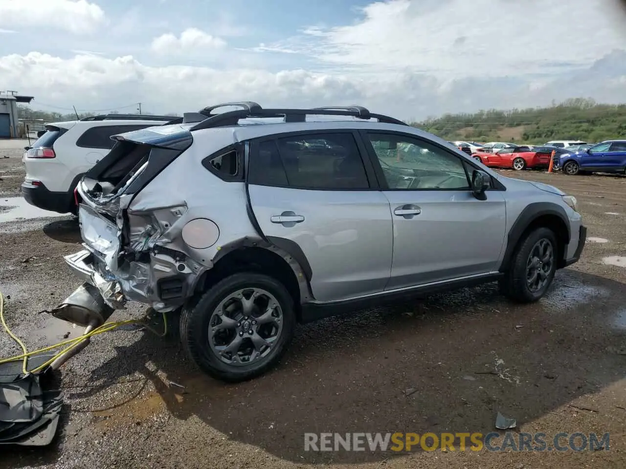 3 fotografías del automóvil dañado JF2GTHRC5PH245648 SUBARU CROSSTREK 2023