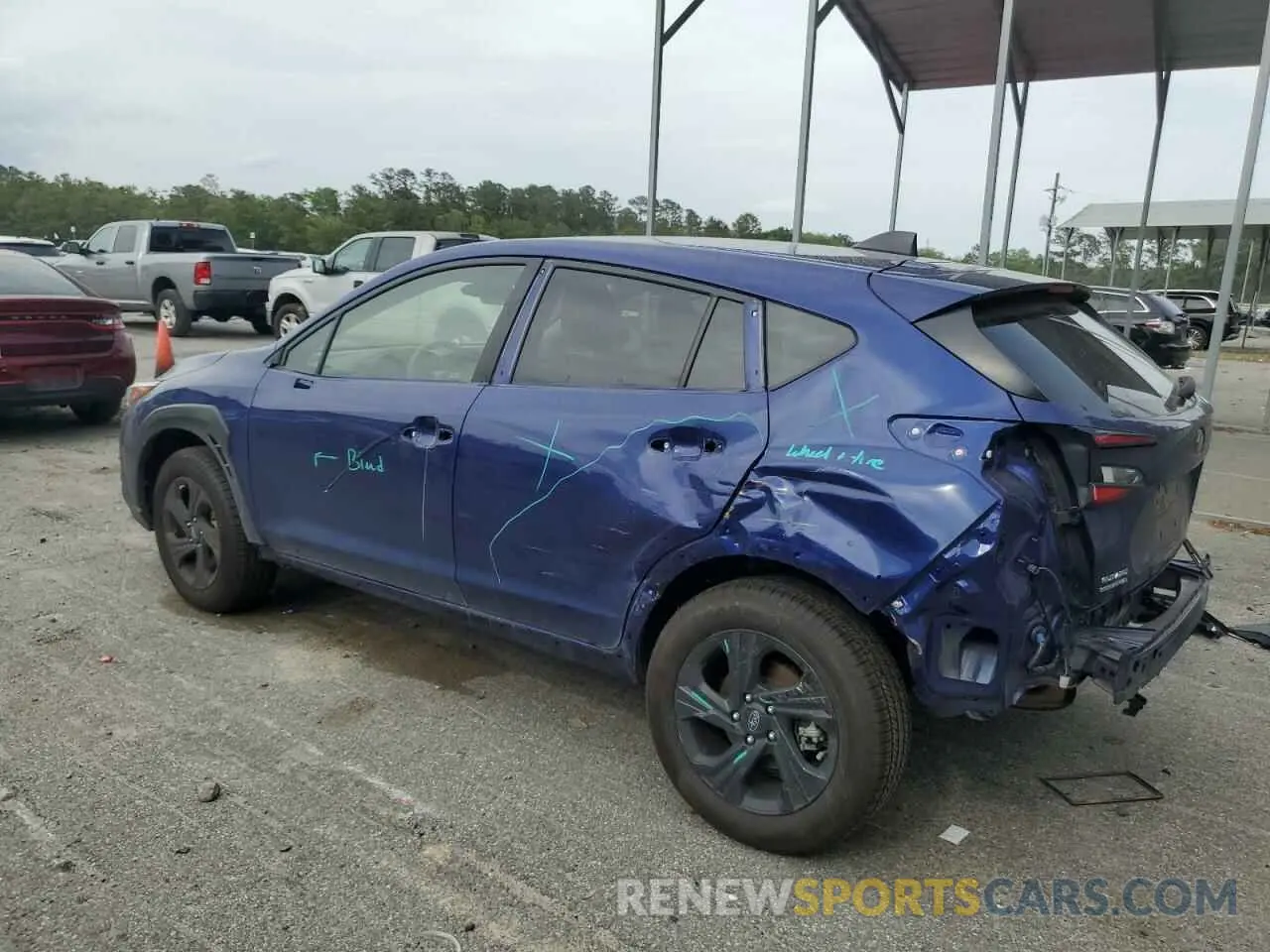 2 fotografías del automóvil dañado JF2GUABC3R8912279 SUBARU CROSSTREK 2024