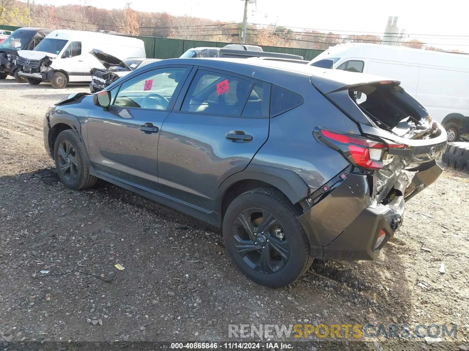 3 fotografías del automóvil dañado JF2GUABC6RH244526 SUBARU CROSSTREK 2024
