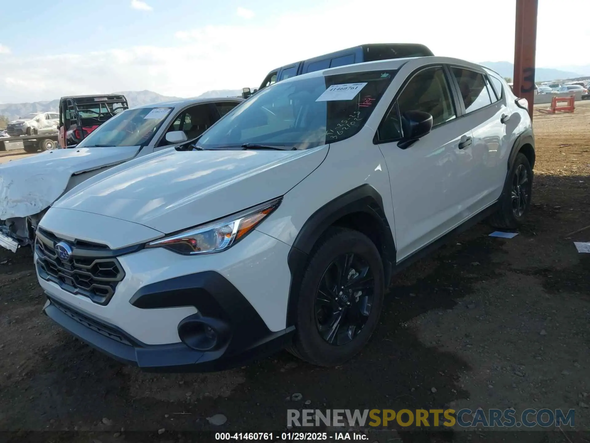 2 fotografías del automóvil dañado JF2GUABC7R8362102 SUBARU CROSSTREK 2024