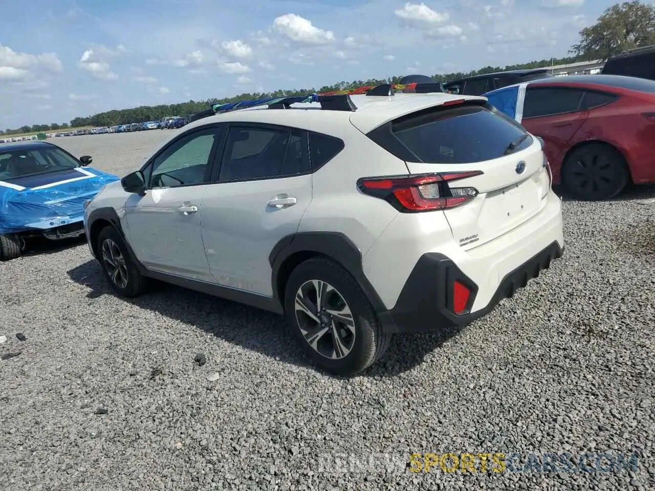 2 fotografías del automóvil dañado JF2GUADC5R8353640 SUBARU CROSSTREK 2024