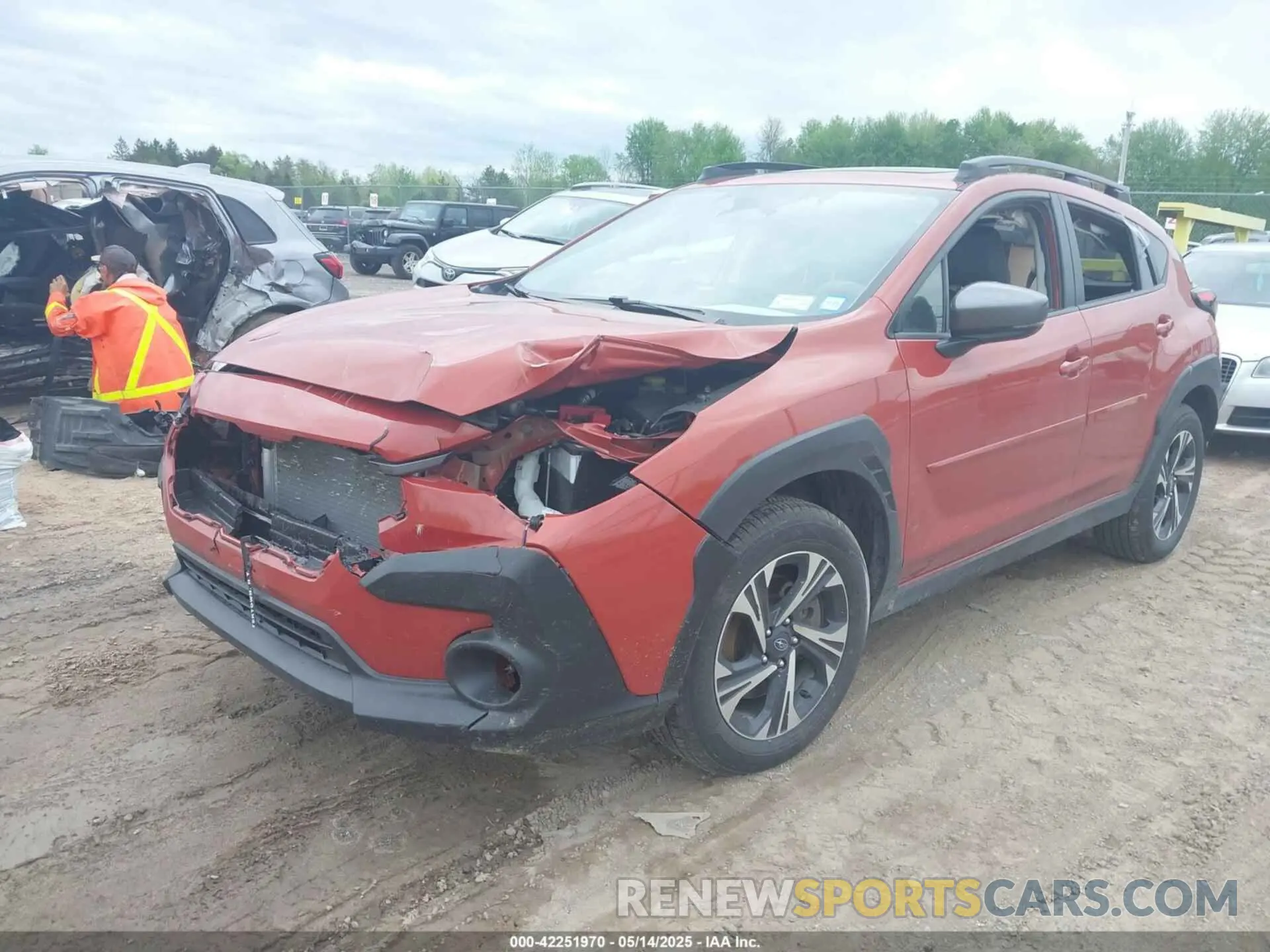 2 fotografías del automóvil dañado JF2GUADC6RH302552 SUBARU CROSSTREK 2024