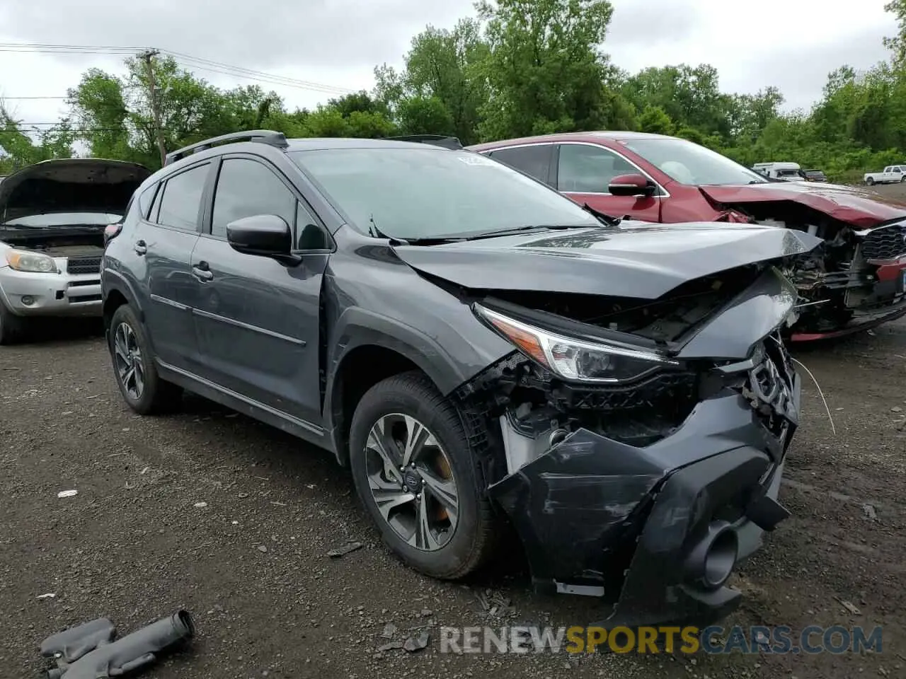 4 fotografías del automóvil dañado JF2GUADC8R8375325 SUBARU CROSSTREK 2024