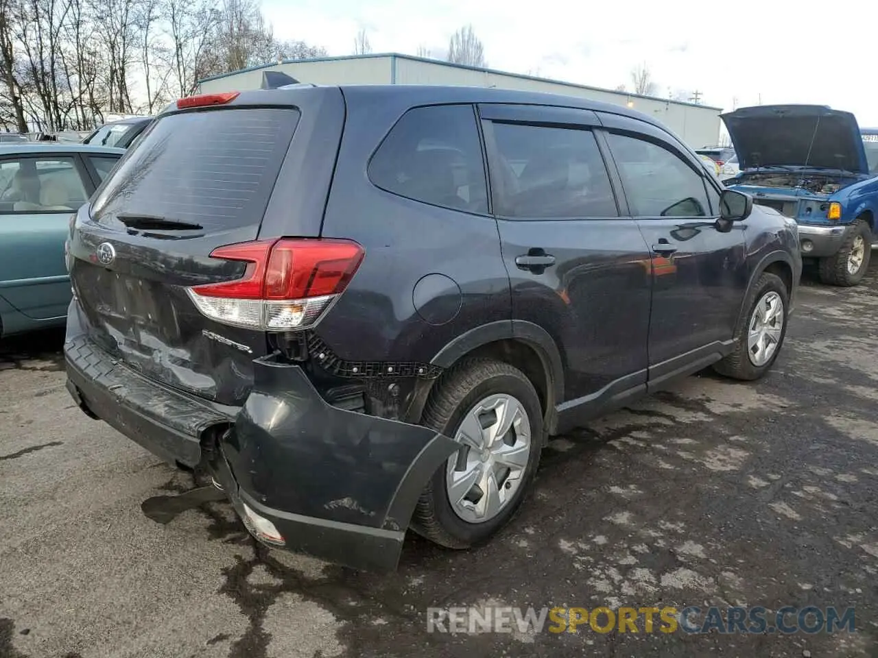 3 fotografías del automóvil dañado JF2SKAAC7KH519666 SUBARU FORESTER 2019