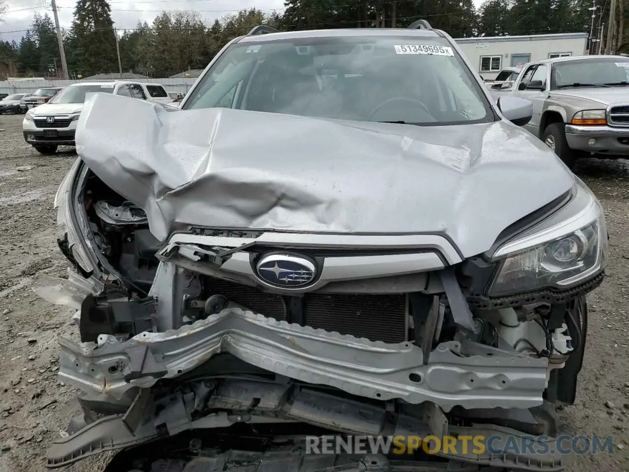 5 fotografías del automóvil dañado JF2SKAEC2KH464604 SUBARU FORESTER 2019