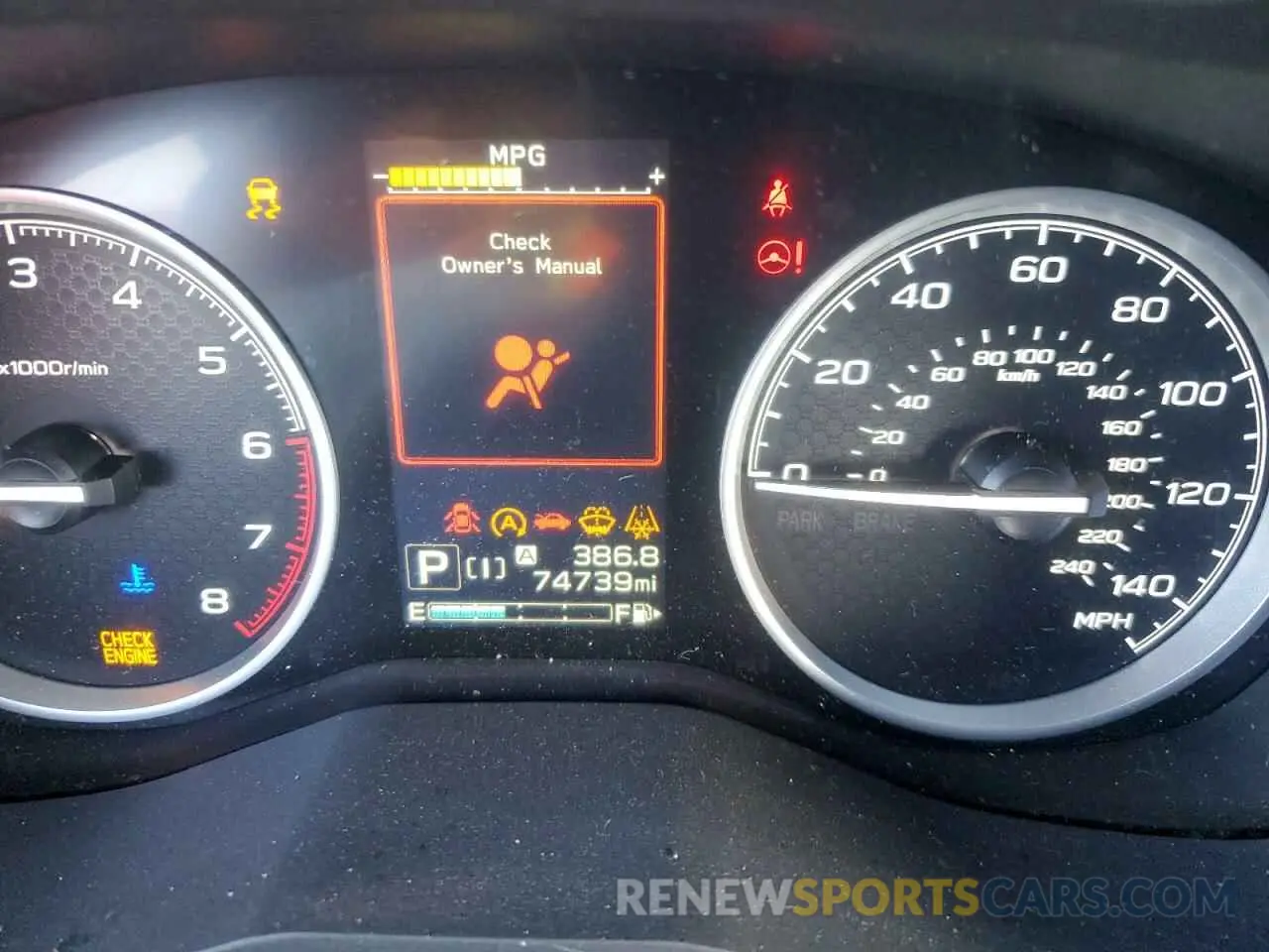 9 fotografías del automóvil dañado JF2SKAEC3KH400636 SUBARU FORESTER 2019