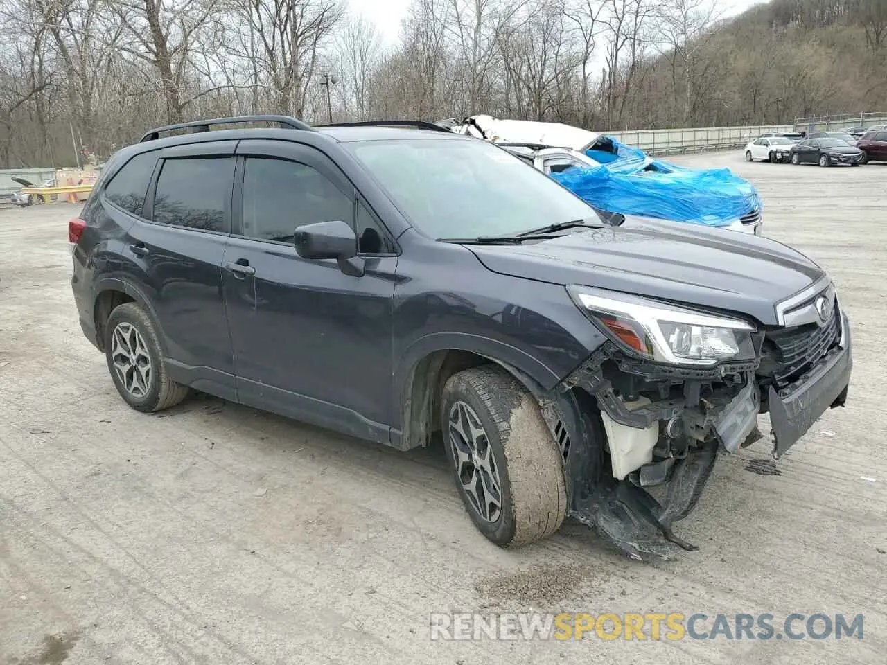 4 fotografías del automóvil dañado JF2SKAEC3KH432521 SUBARU FORESTER 2019