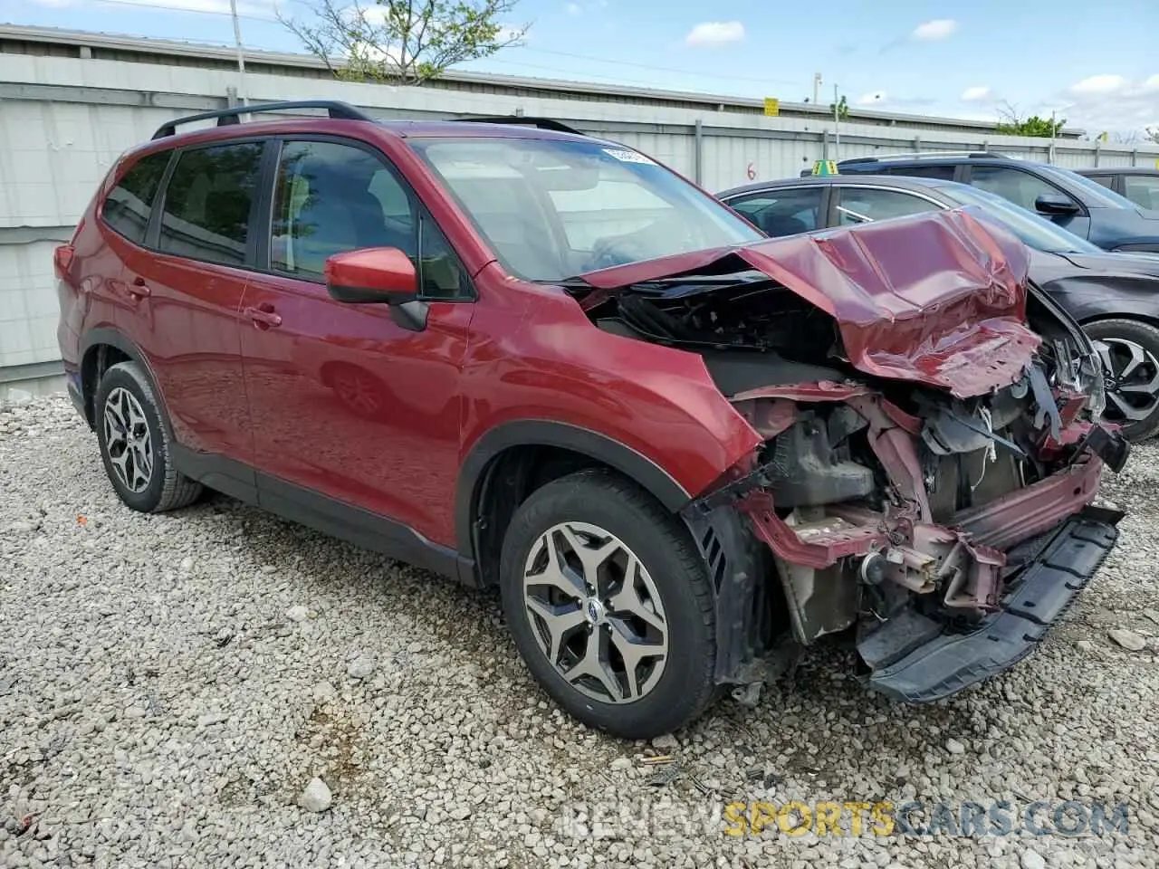 4 fotografías del automóvil dañado JF2SKAGC2KH449744 SUBARU FORESTER 2019