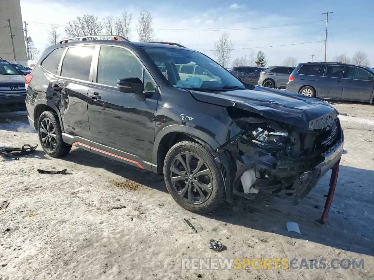 4 fotografías del automóvil dañado JF2SKAKC6KH403129 SUBARU FORESTER 2019