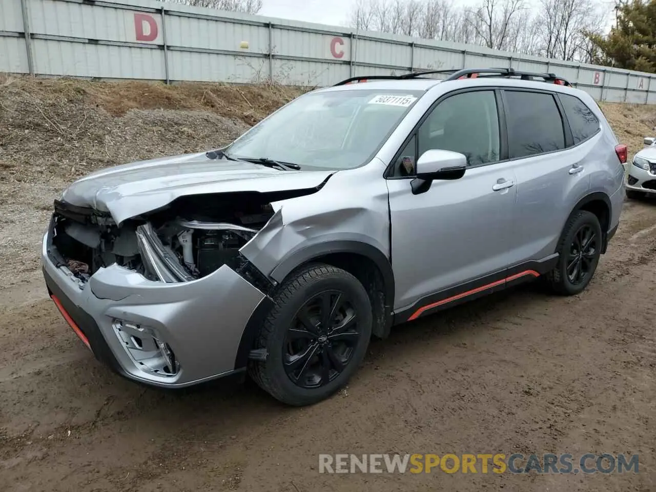 1 fotografías del automóvil dañado JF2SKAPC1KH434393 SUBARU FORESTER 2019