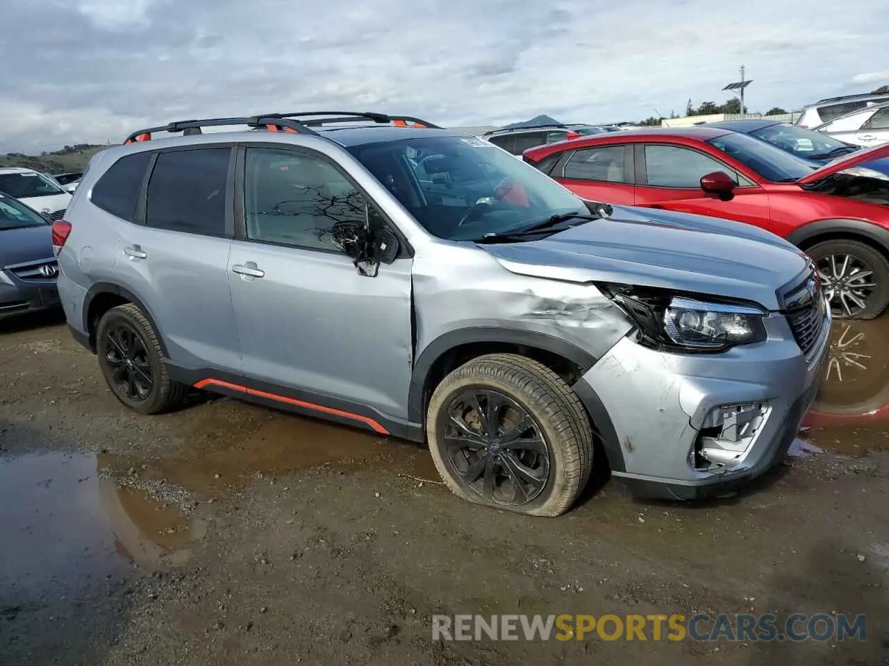 4 fotografías del automóvil dañado JF2SKAPC9KH521555 SUBARU FORESTER 2019