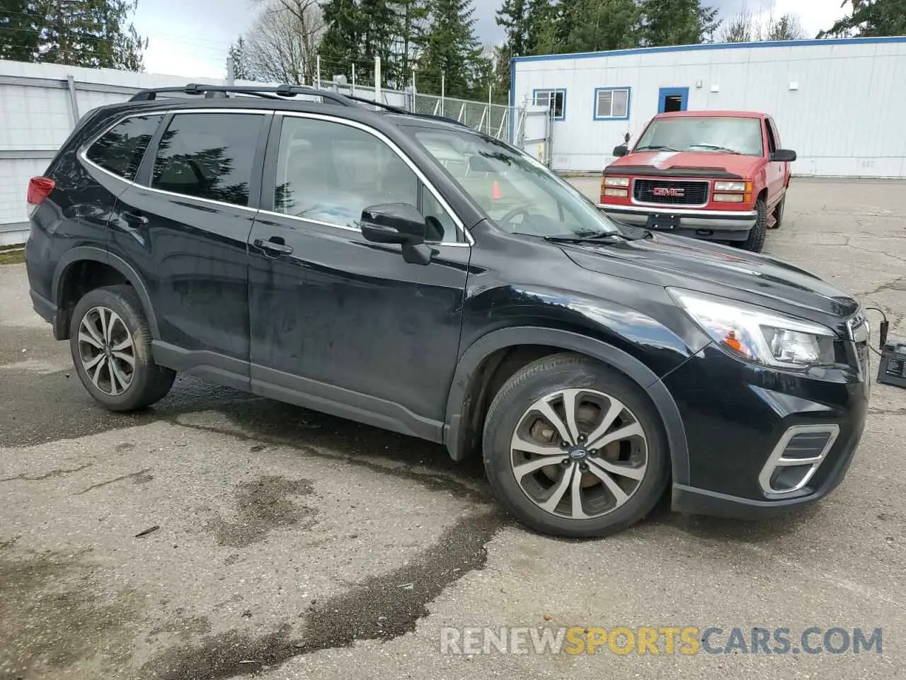 4 fotografías del automóvil dañado JF2SKAUC0KH484335 SUBARU FORESTER 2019