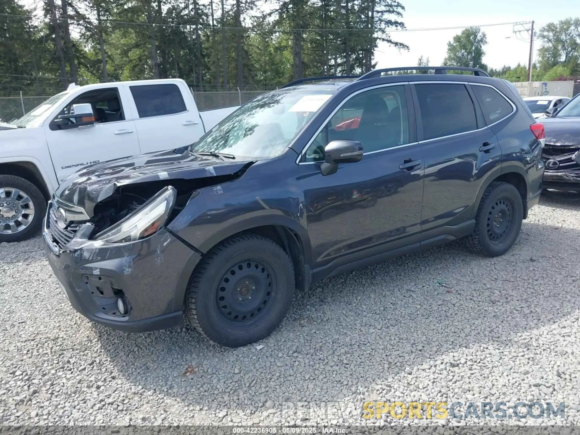 2 fotografías del automóvil dañado JF2SKAUC3KH526058 SUBARU FORESTER 2019