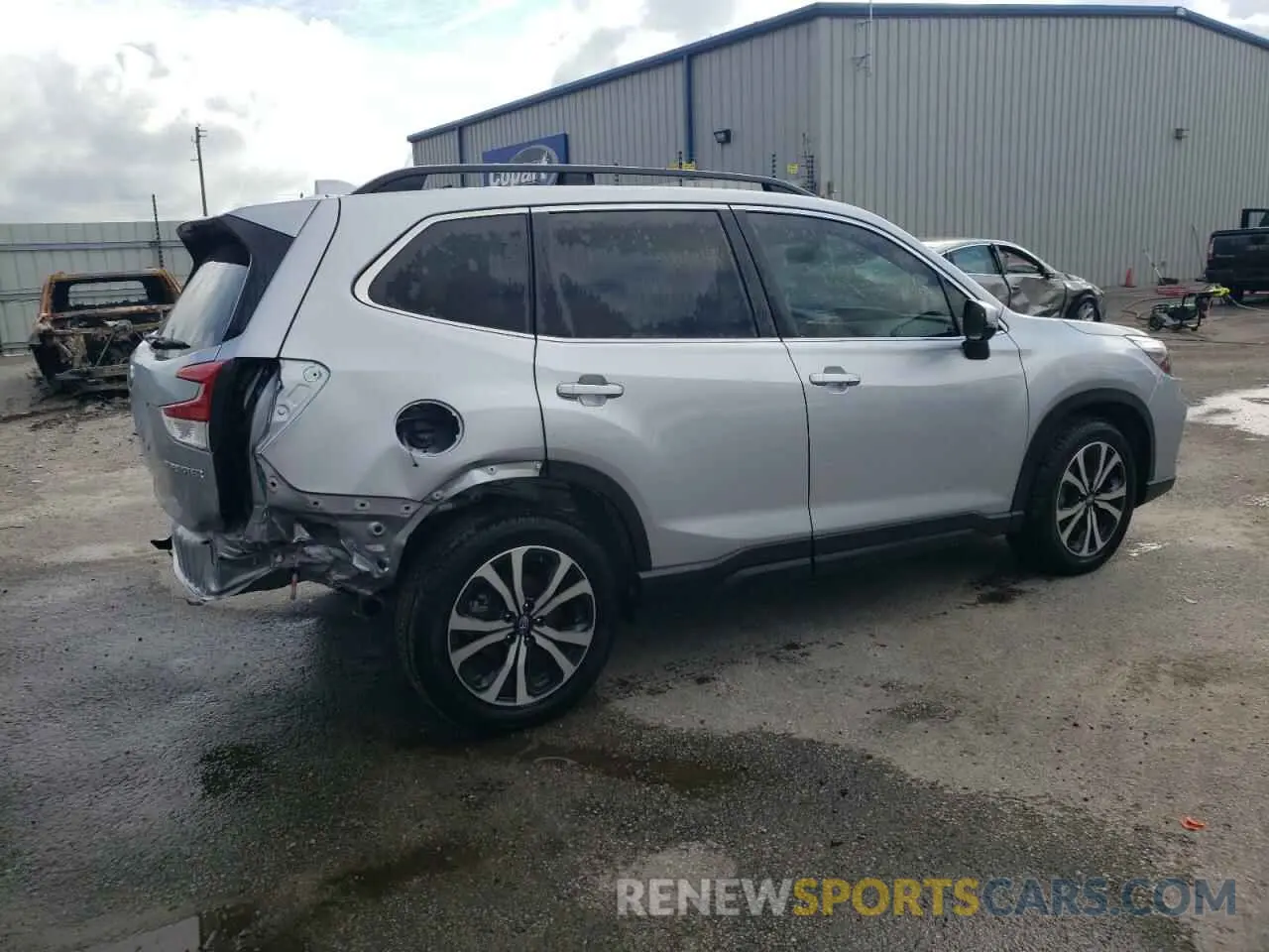 3 fotografías del automóvil dañado JF2SKAUC7KH593617 SUBARU FORESTER 2019