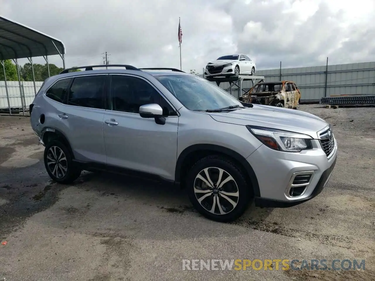 4 fotografías del automóvil dañado JF2SKAUC7KH593617 SUBARU FORESTER 2019