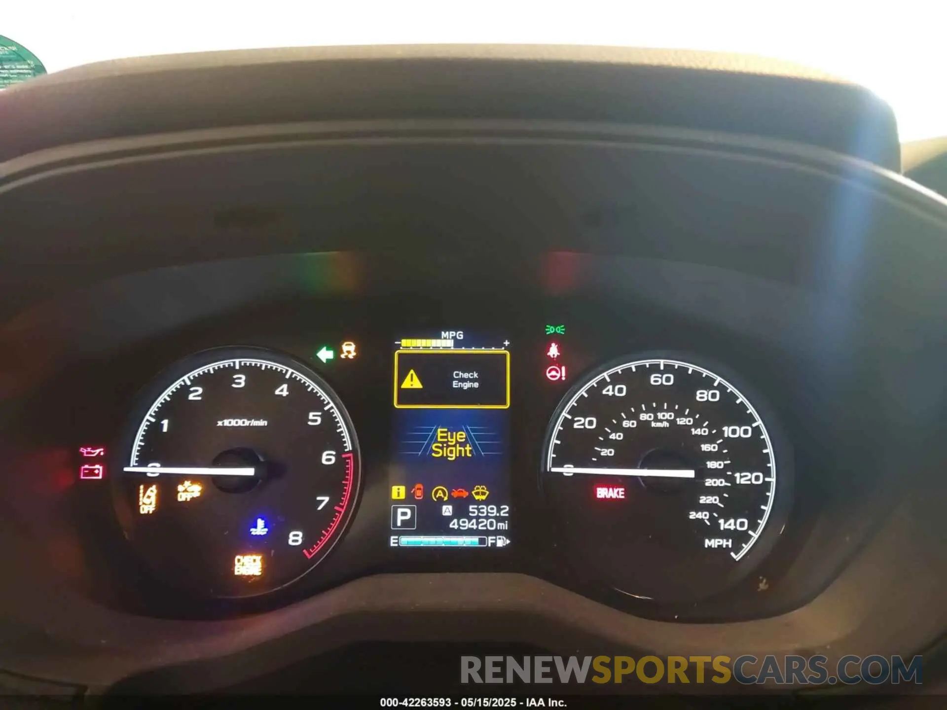 7 fotografías del automóvil dañado JF2SKADC5LH441045 SUBARU FORESTER 2020