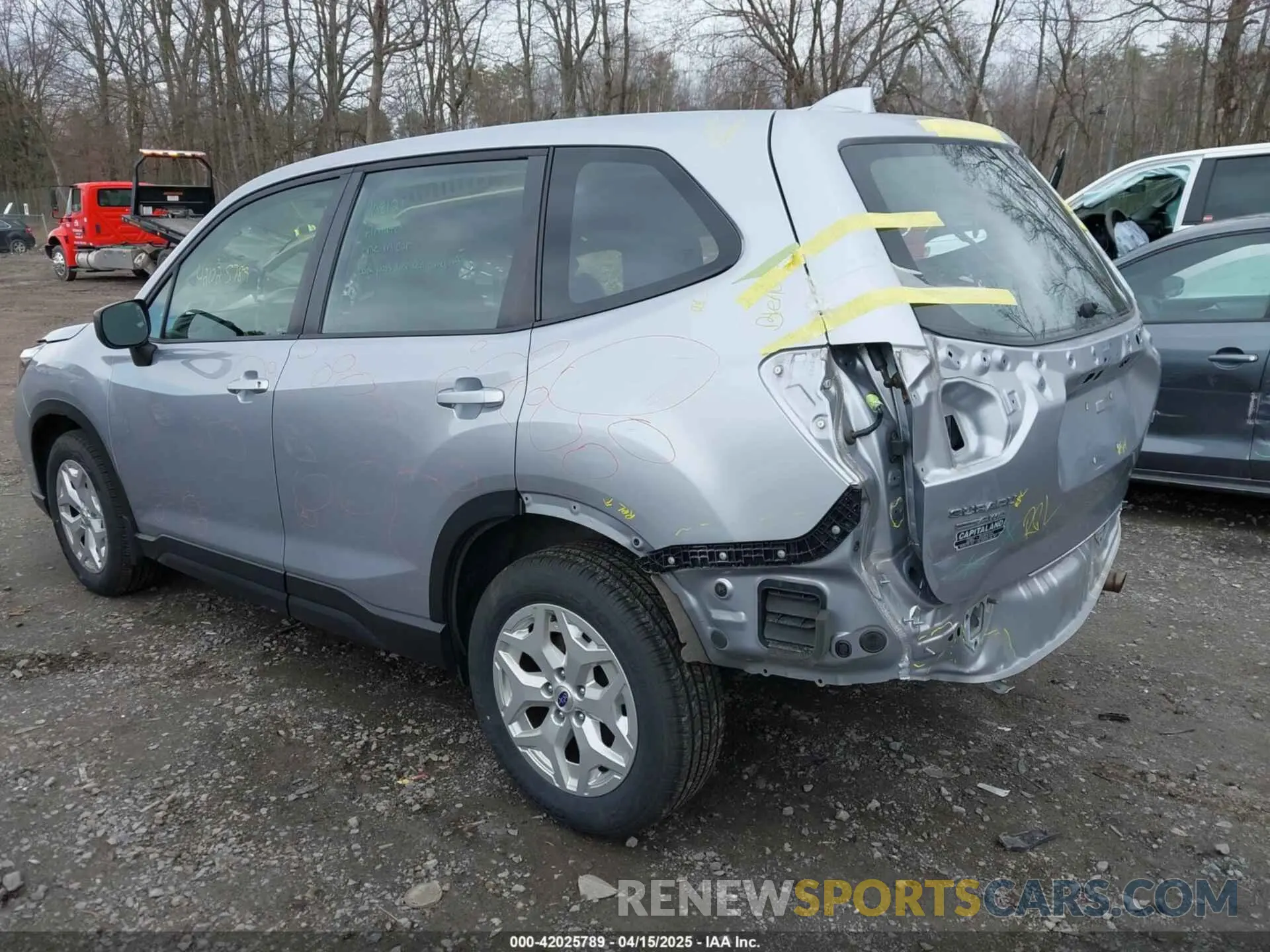 3 fotografías del automóvil dañado JF2SKADC7LH539526 SUBARU FORESTER 2020