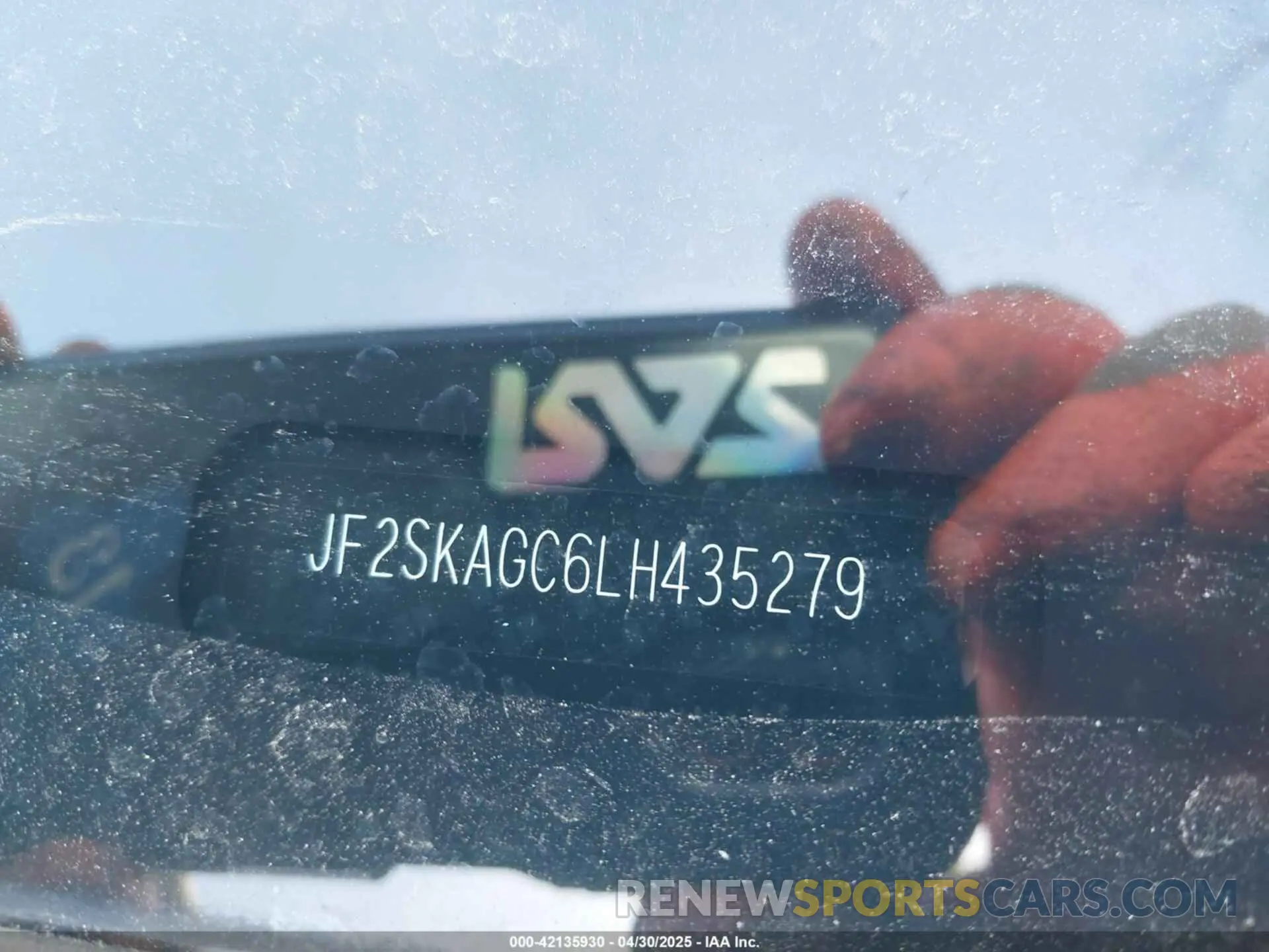 17 fotografías del automóvil dañado JF2SKAGC6LH435279 SUBARU FORESTER 2020