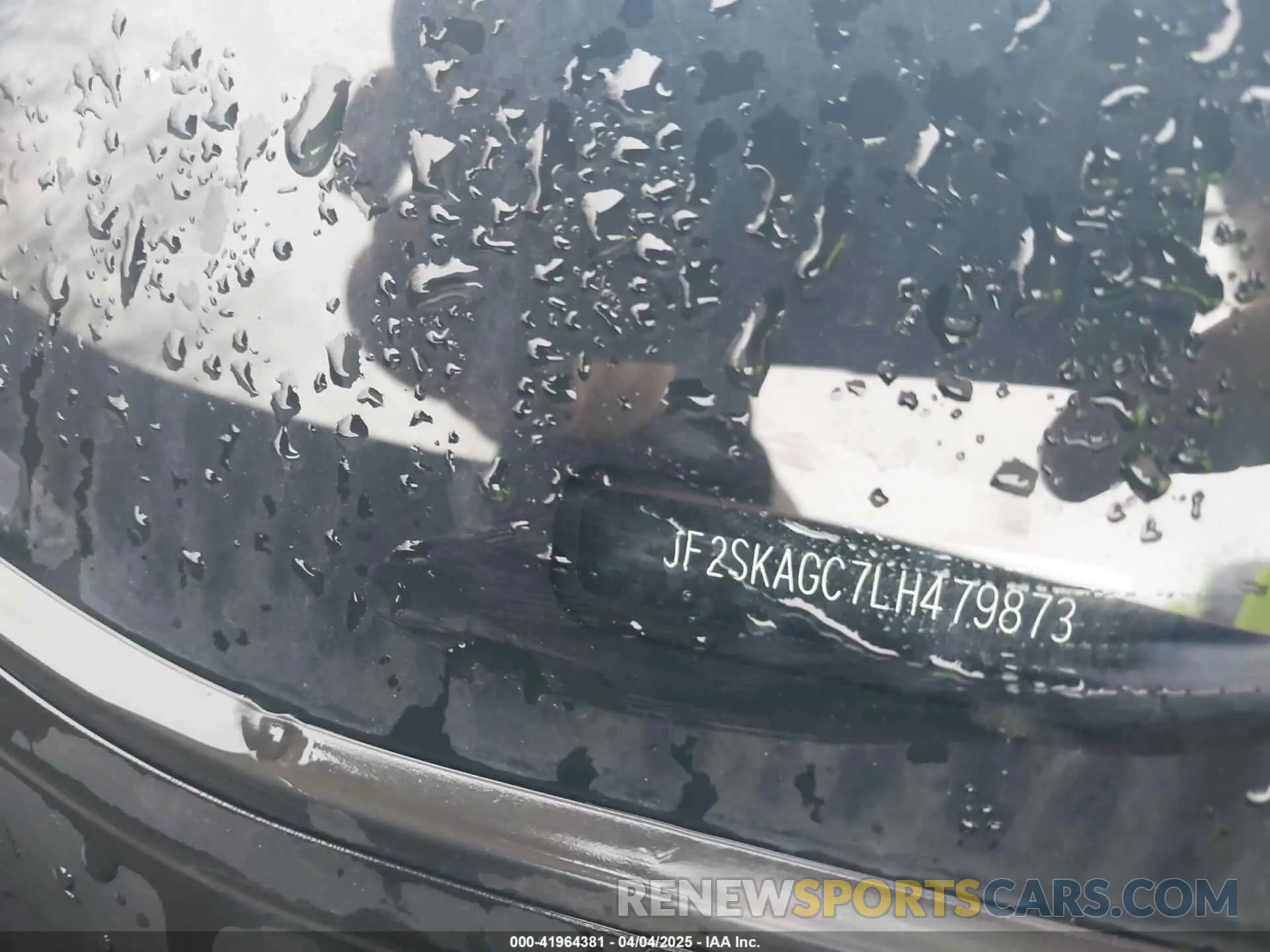 9 fotografías del automóvil dañado JF2SKAGC7LH479873 SUBARU FORESTER 2020