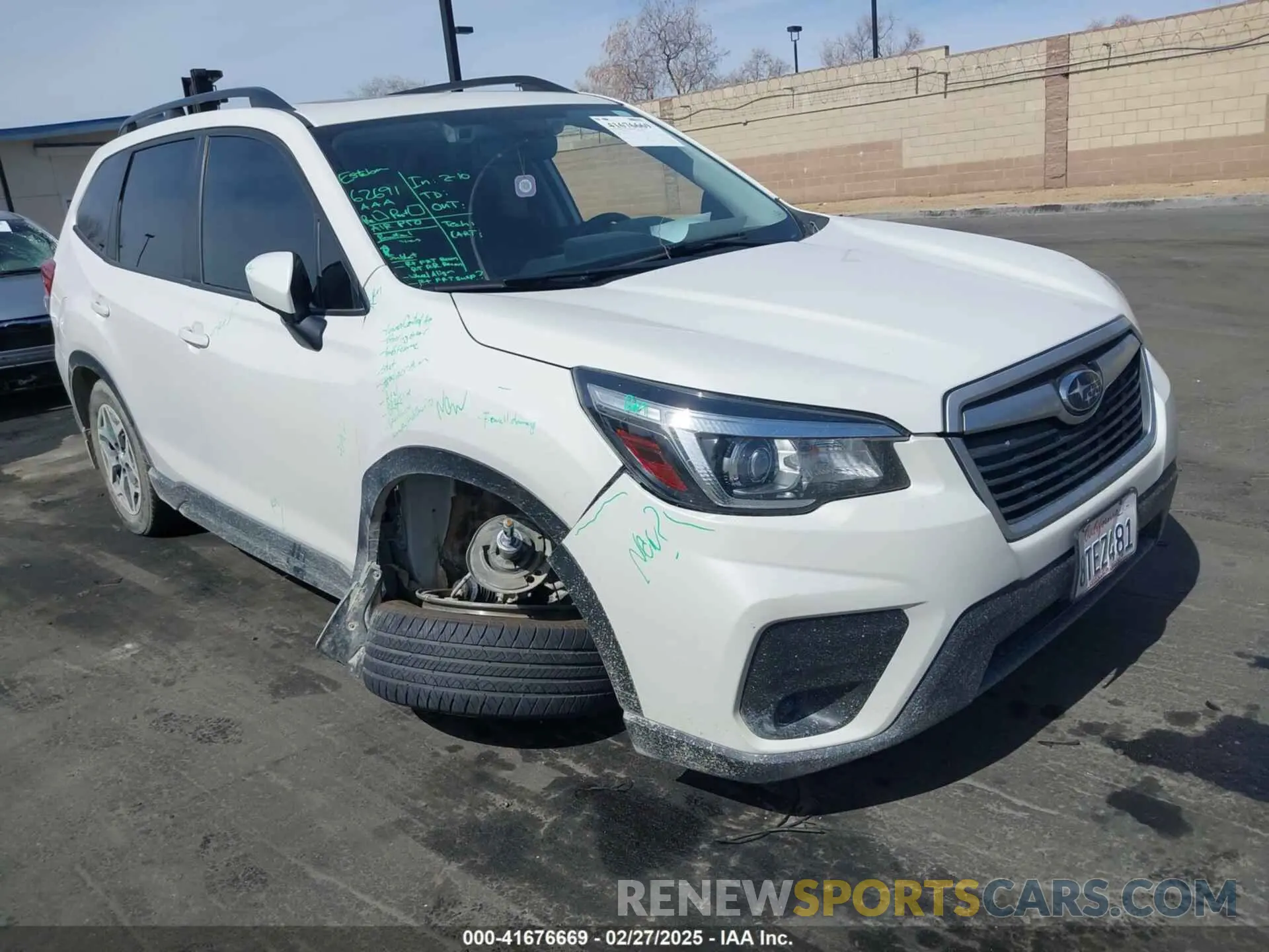 1 fotografías del automóvil dañado JF2SKAJC4LH581561 SUBARU FORESTER 2020