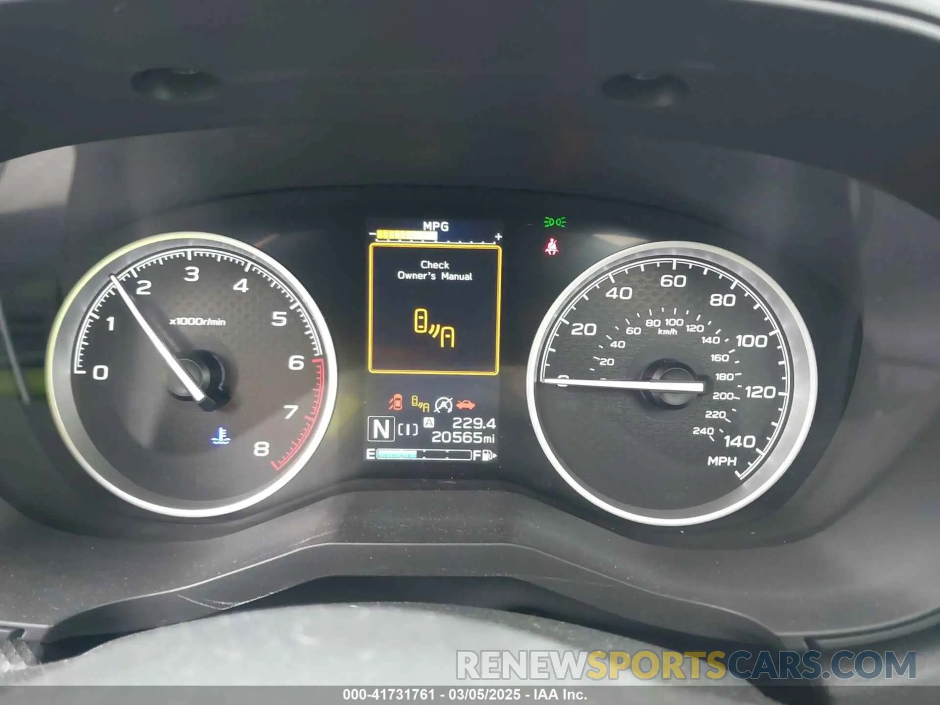7 fotografías del automóvil dañado JF2SKAJC9LH582236 SUBARU FORESTER 2020