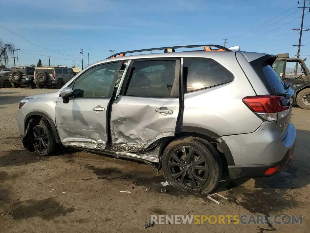 2 fotografías del automóvil dañado JF2SKAMC0LH455242 SUBARU FORESTER 2020
