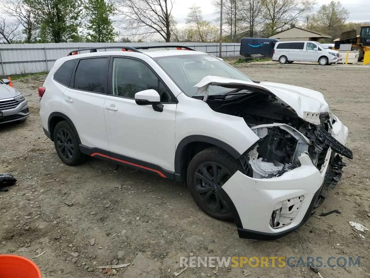 4 fotografías del automóvil dañado JF2SKARC0LH535729 SUBARU FORESTER 2020