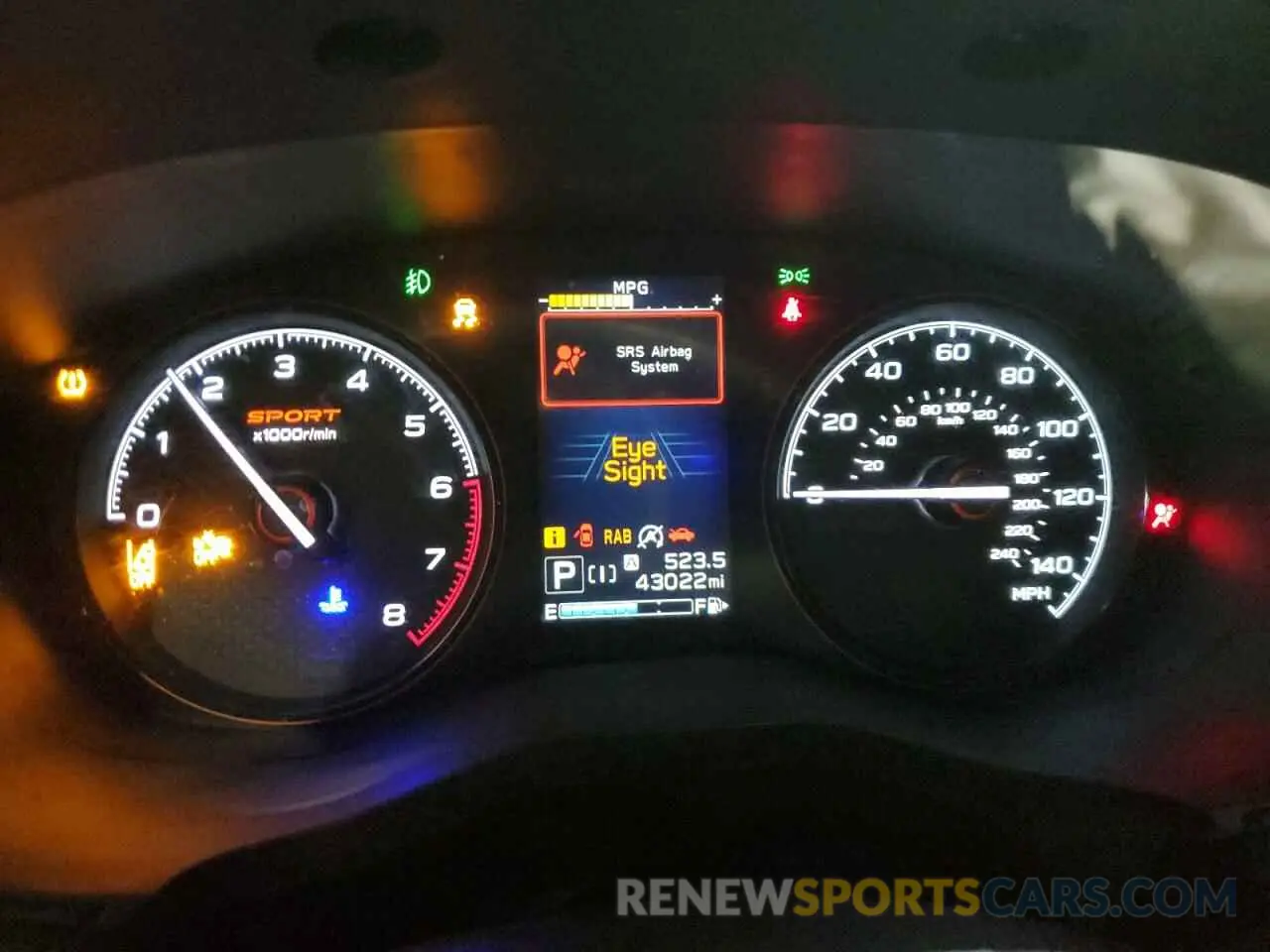 9 fotografías del automóvil dañado JF2SKARC1LH596054 SUBARU FORESTER 2020