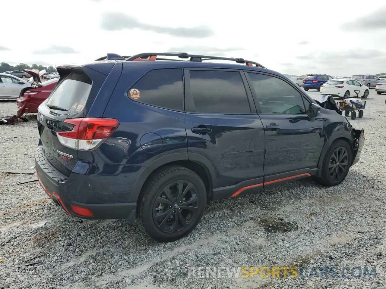 3 fotografías del automóvil dañado JF2SKARC2LH498599 SUBARU FORESTER 2020