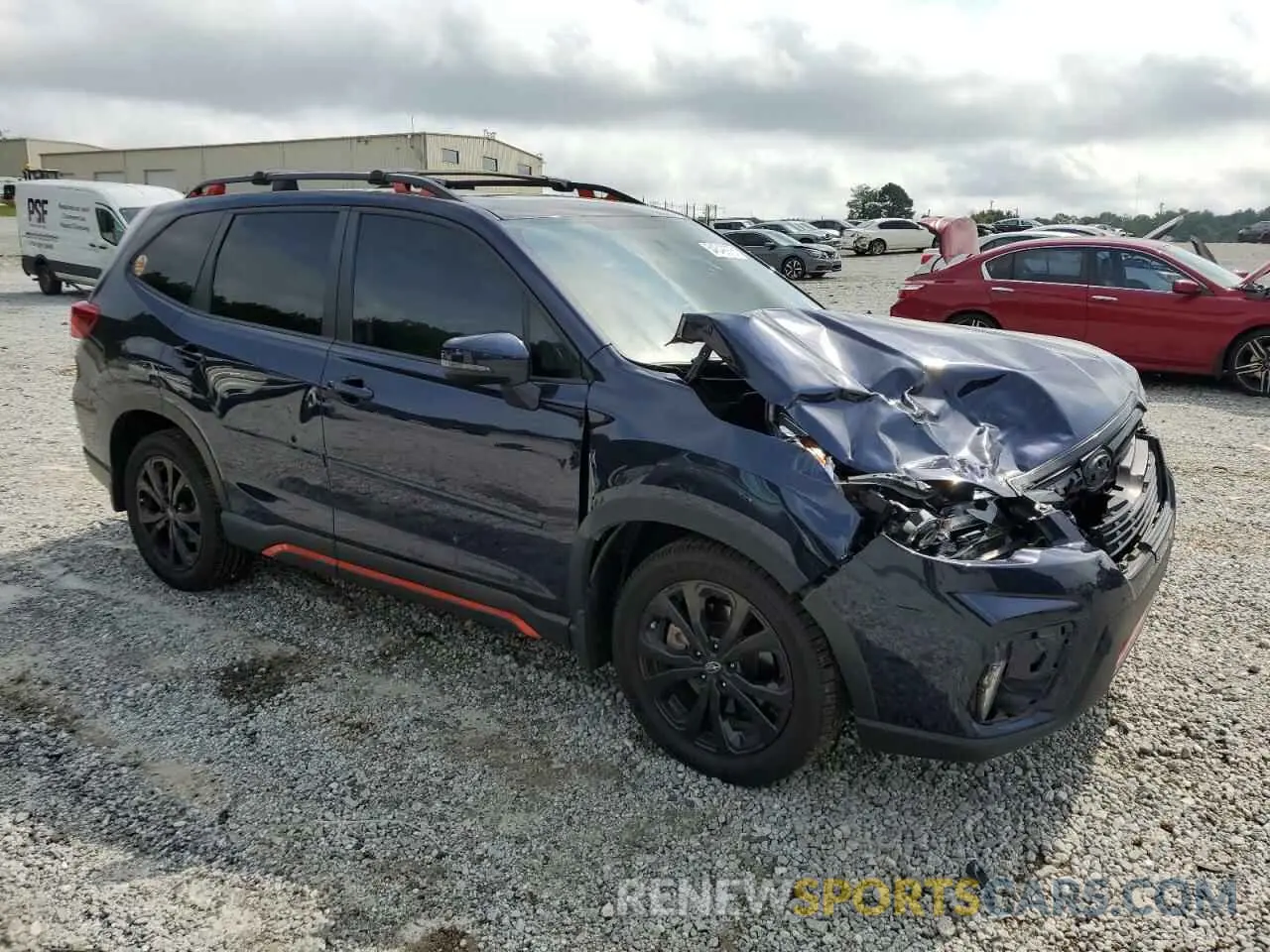 4 fotografías del automóvil dañado JF2SKARC2LH498599 SUBARU FORESTER 2020
