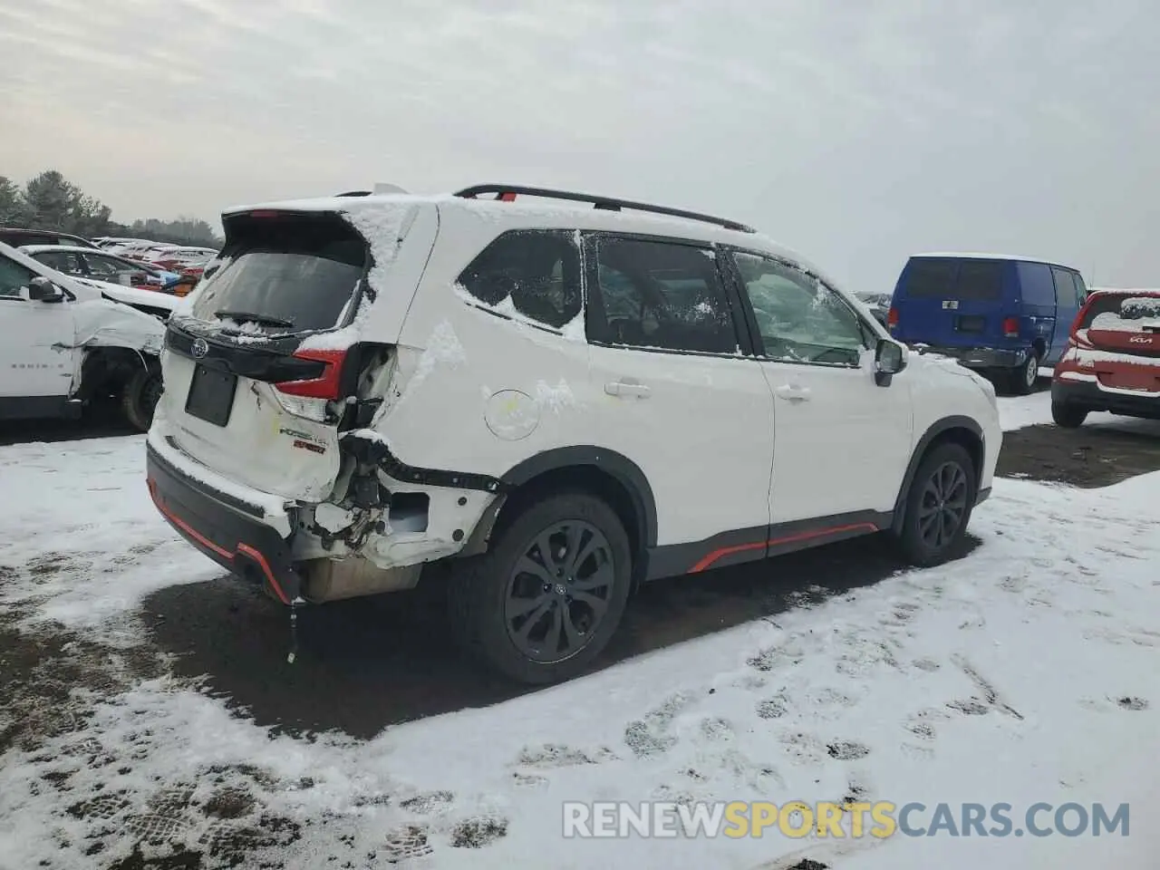 3 fotografías del automóvil dañado JF2SKARC3LH604915 SUBARU FORESTER 2020