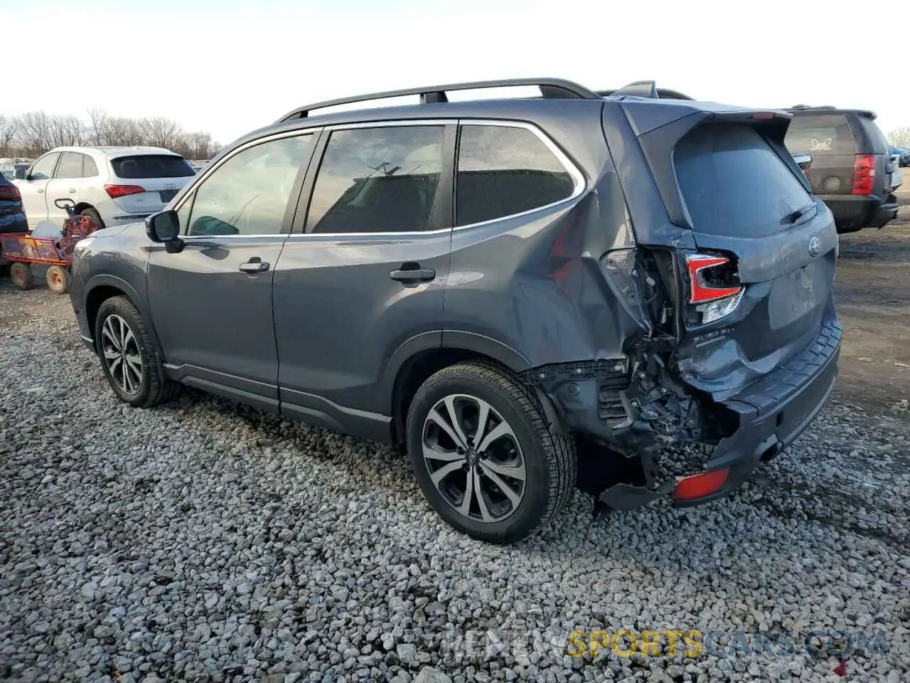 2 fotografías del automóvil dañado JF2SKASC0LH530086 SUBARU FORESTER 2020